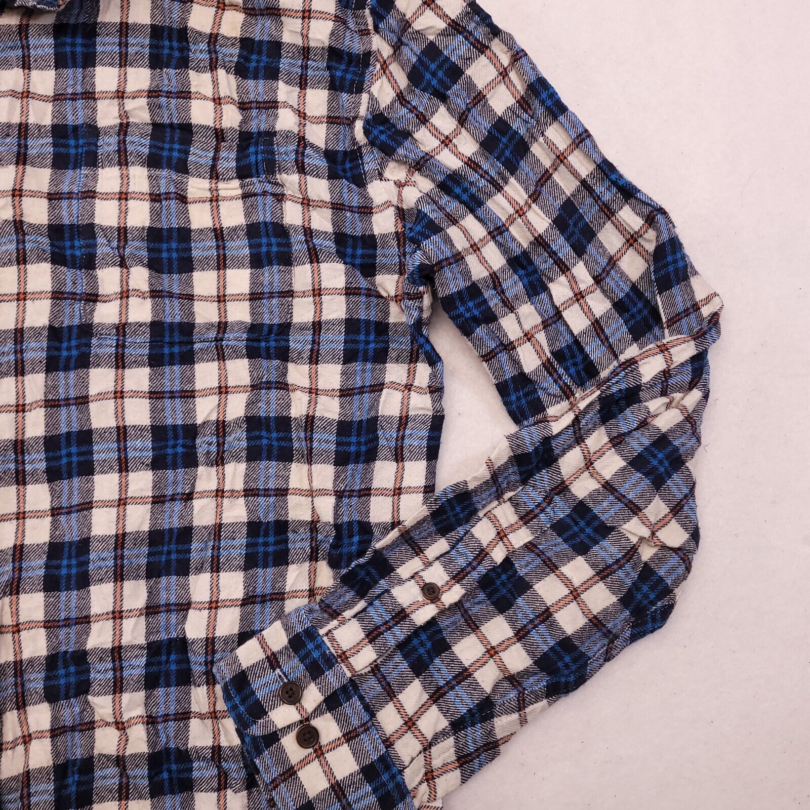 Croft & Barrow Croft & Barrow Tartan Flannel Shirt Mens Size M White Blue Size US M / EU 48-50 / 2 - 6 Thumbnail
