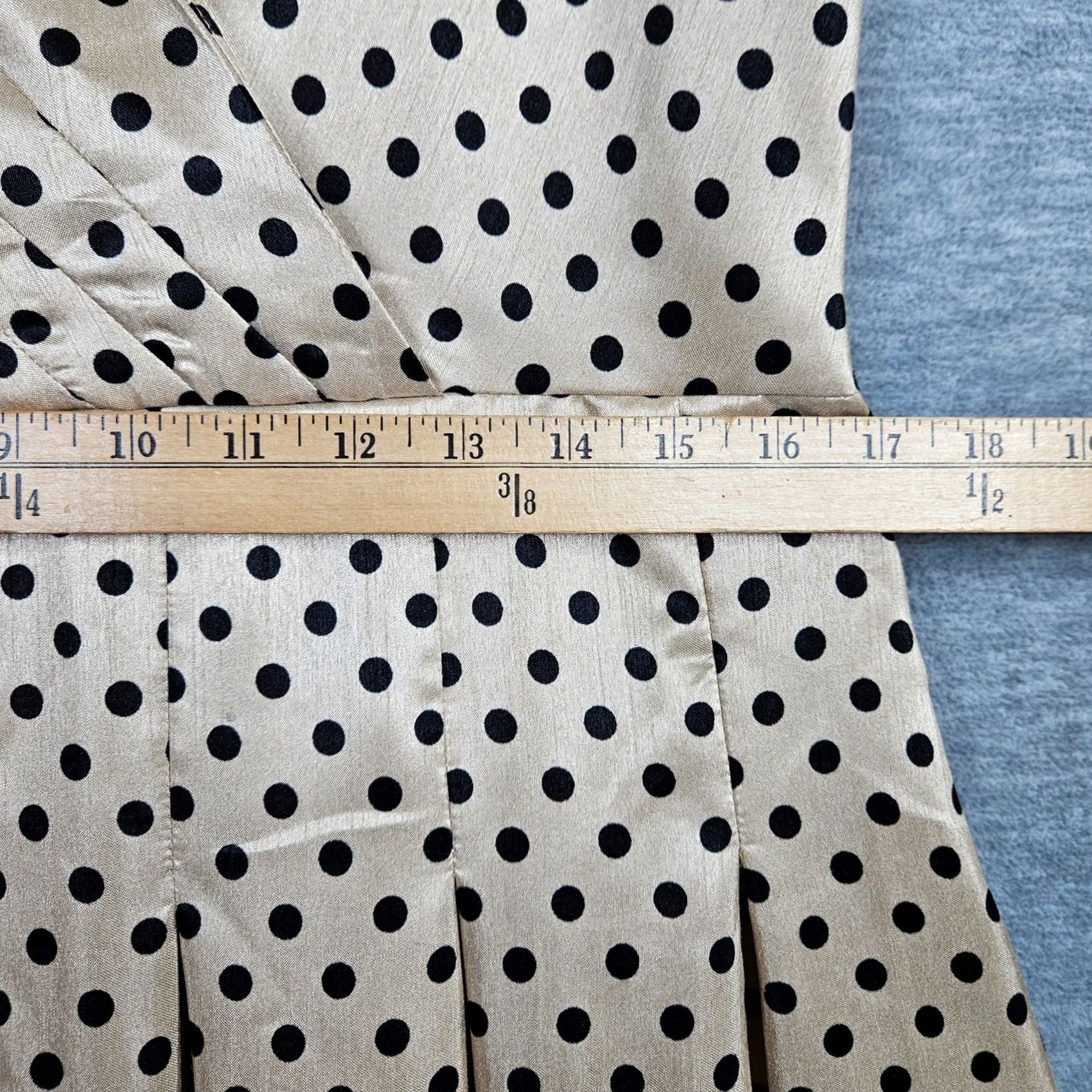 Vintage Jessica Howard Women's Dress Polka Dot Black Striped A-Line Knee Length Sleeveless 16 NEW Size XXL / US 16-18 / IT 52-54 - 6 Thumbnail