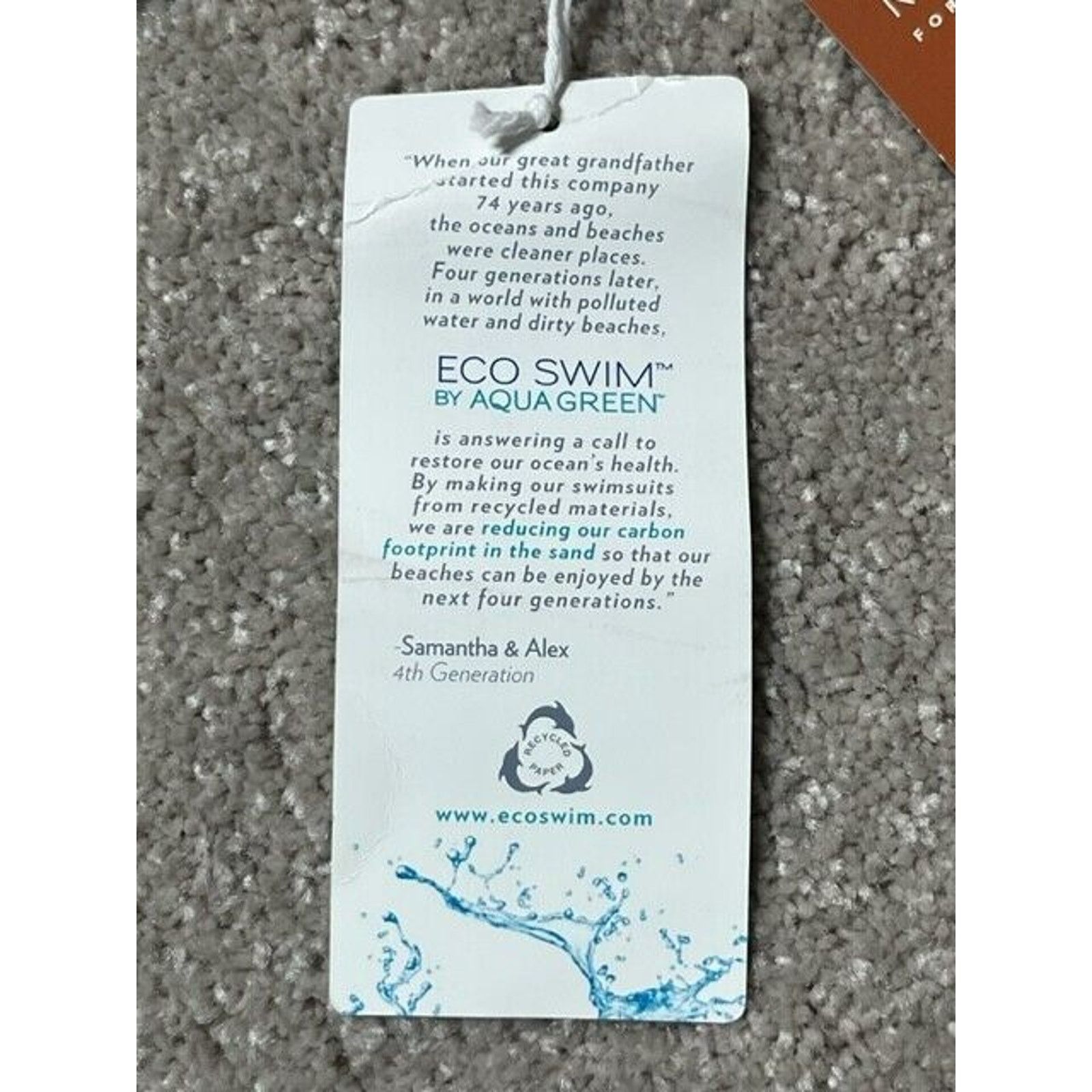 Other Eco Swim by Aqua Green One Piece Swimsuit Womens 8 Black Size M / US 6-8 / IT 42-44 - 8 Thumbnail