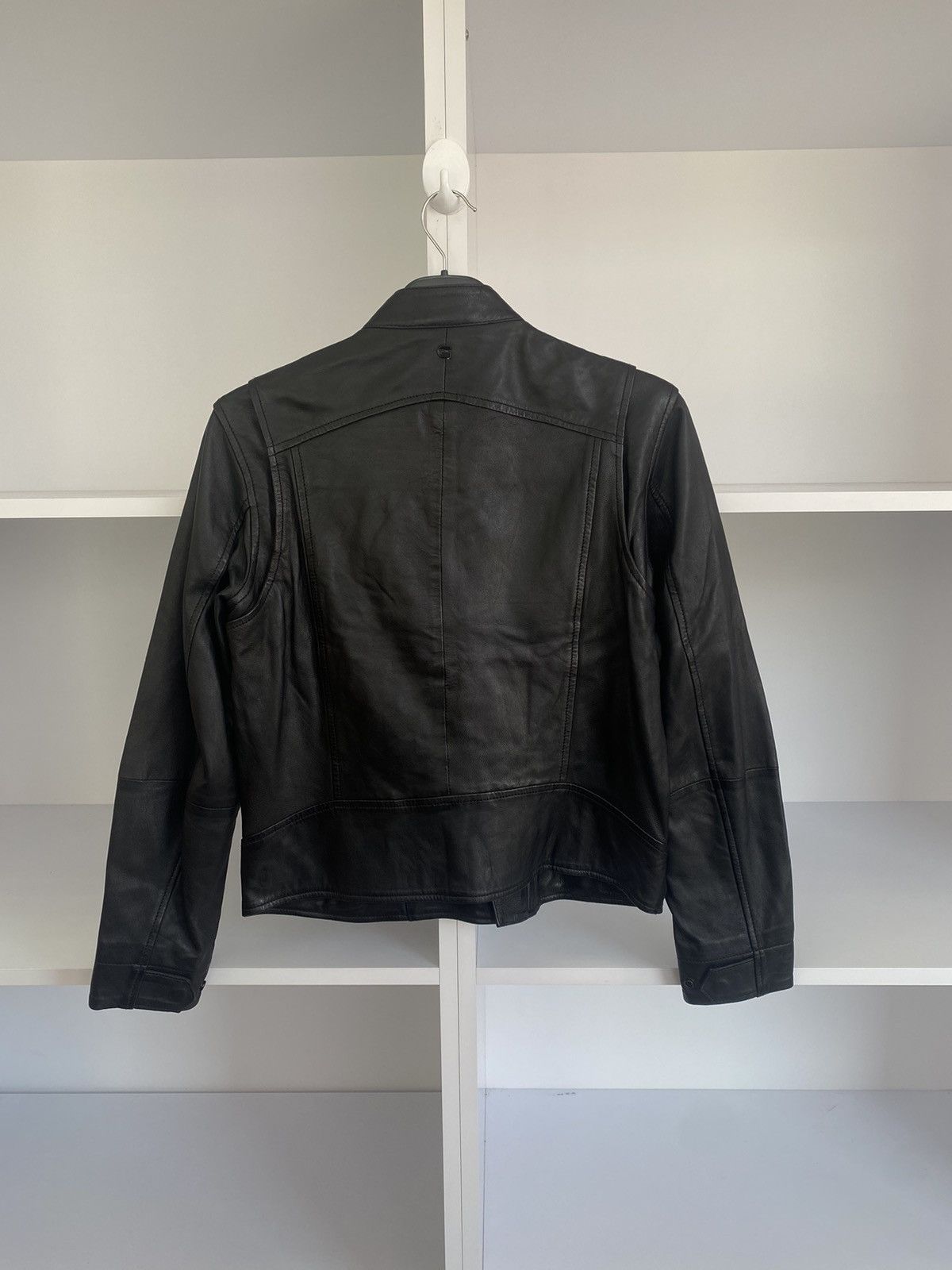 G-Star × Vintage Vintage G Star Raw Leather Hybrid Slim Biker wmns jacket Size M / US 6-8 / IT 42-44 - 9 Thumbnail