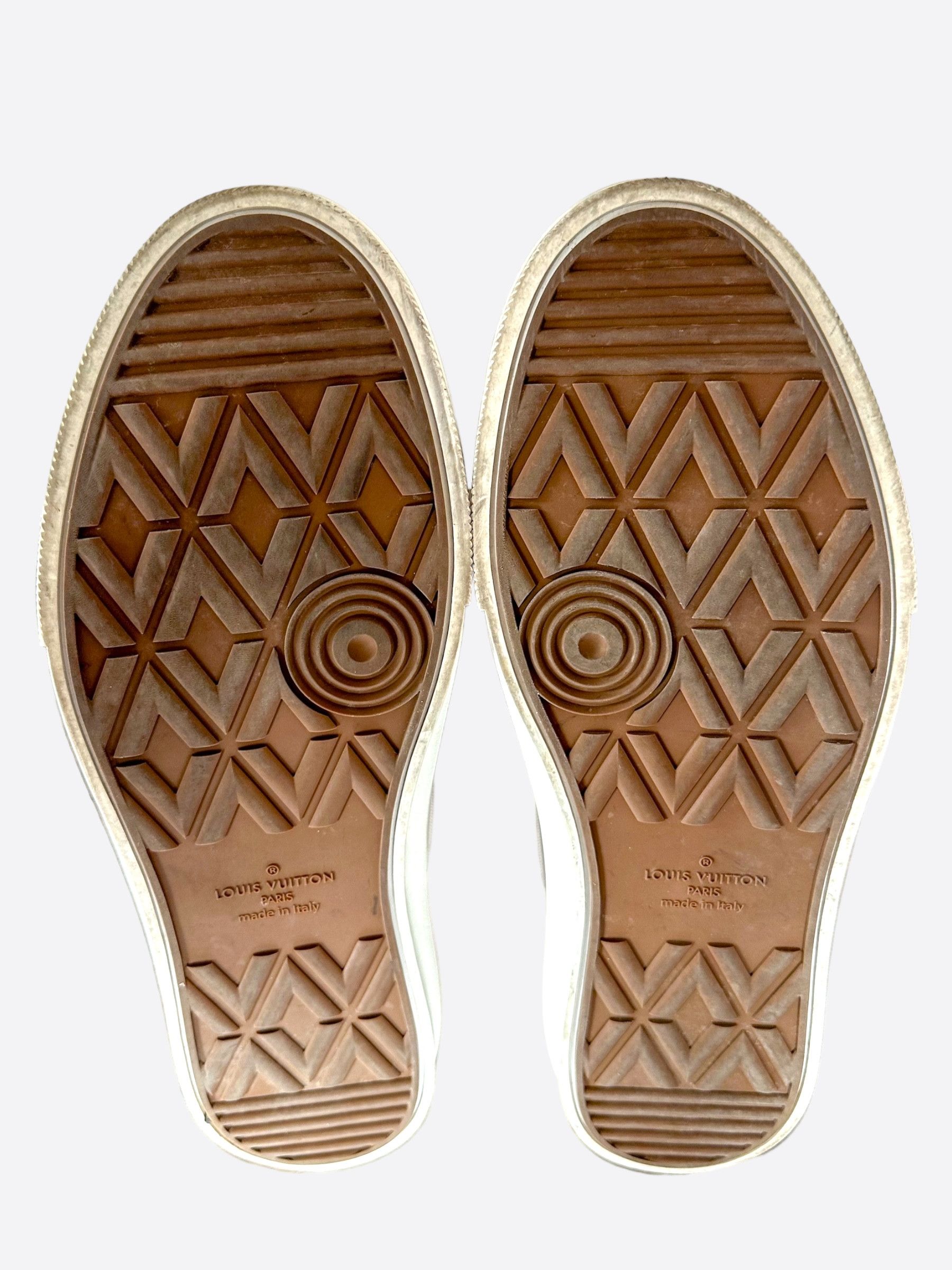 Louis Vuitton Louis Vuitton Brown & White Monogram Trocadero Sneakers Size US 11.5 / EU 44-45 - 6 Thumbnail