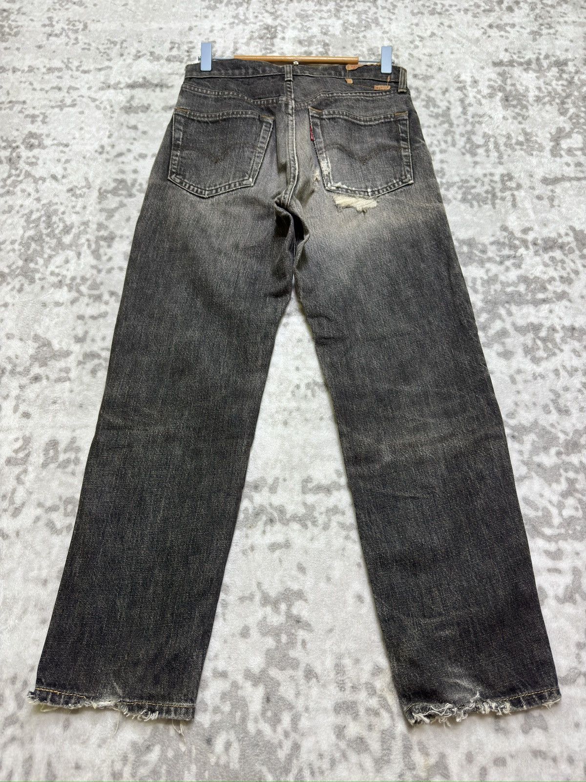 Levi's Vintage Levi’s 603 Acid Wash Distressed Tapered Leg Jeans Size US 28 / EU 44 - 2 Thumbnail