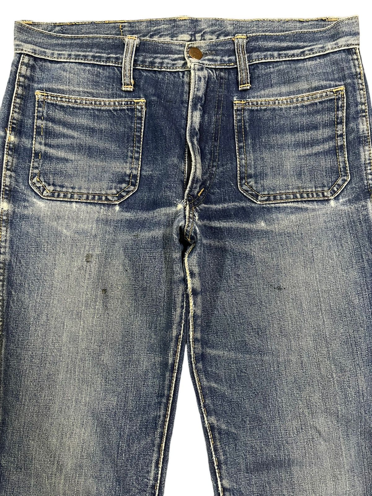 Big John Vintage 90s Big John Faded Wash Wide Leg Bell Bottom Flared Size US 32 / EU 48 - 3 Thumbnail
