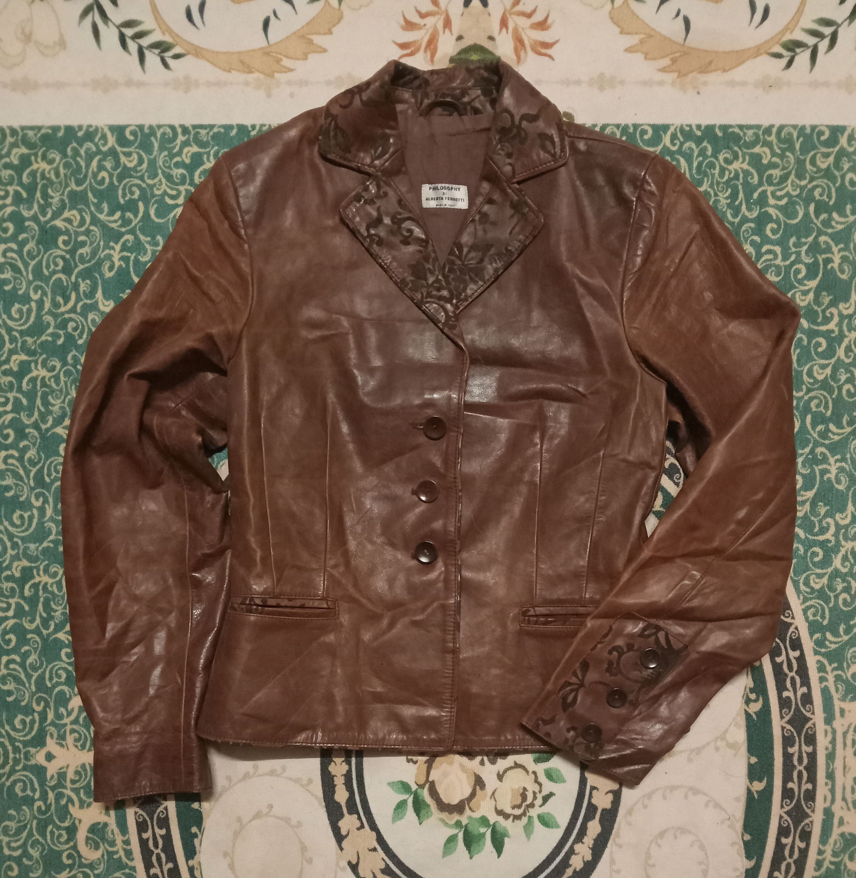 Alberta Ferretti Vintage Philosophy Di Alberta Ferretti Leather Jacket Size S / US 4 / IT 40 - 1 Thumbnail