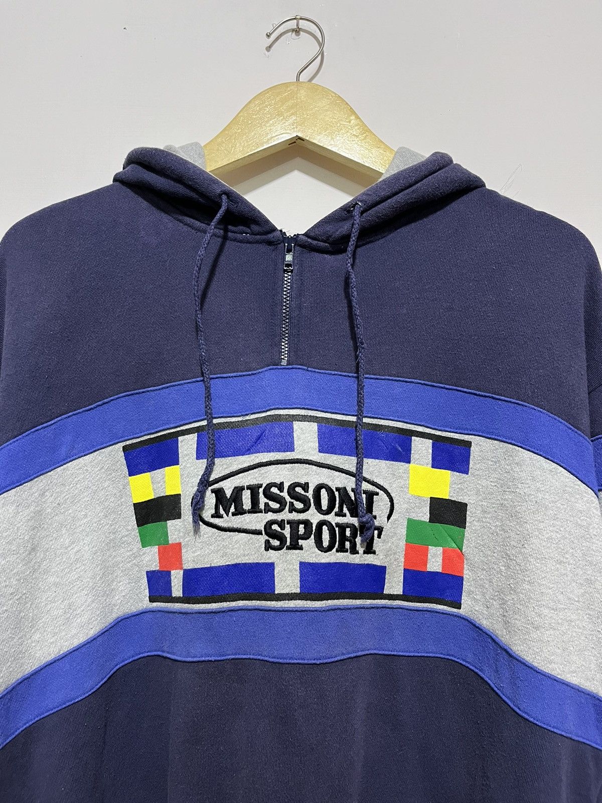 Japanese Brand 💸BINDINGOFFER💸Vintage Missoni sport half zip hoodie Size US M / EU 48-50 / 2 - 3 Thumbnail