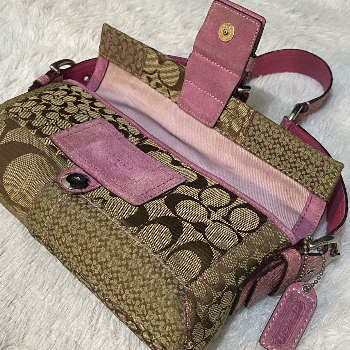 バッグ Coach Patchwork Soho Flap Shoulder Bag Coach Patchwork Soho Flap Vintage Shoulder Bag