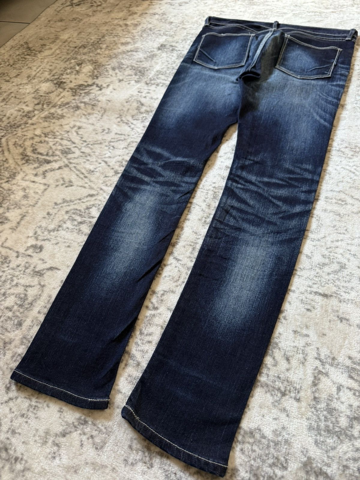Japanese Brand Gostar De Fuga Shadow Fade Wash Whiskers Skinny Jeans Size US 29 - 20 Thumbnail