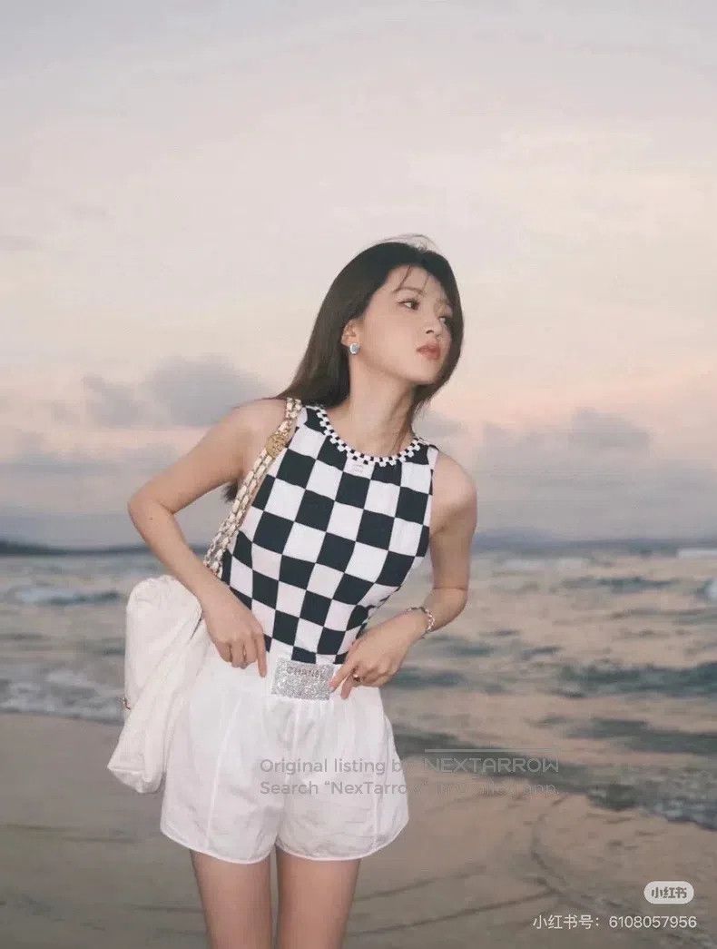 Chanel Chanel 23c black and white plaid swimsuit Size 42" / US 20 - 6 Thumbnail