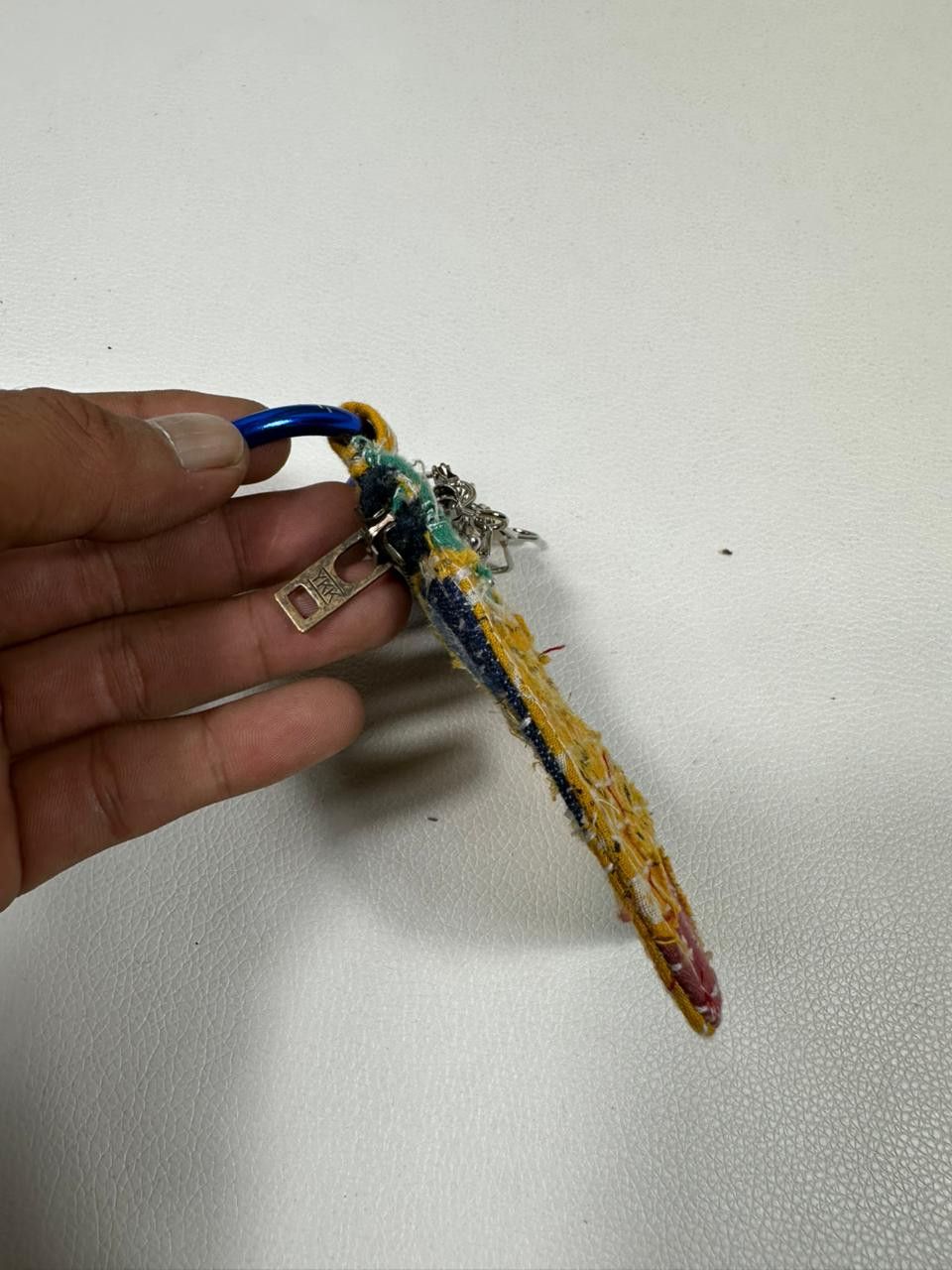 Handmade Custom Made Distressed Paisley Patchwork Boro Keychain Size ONE SIZE - 5 Thumbnail