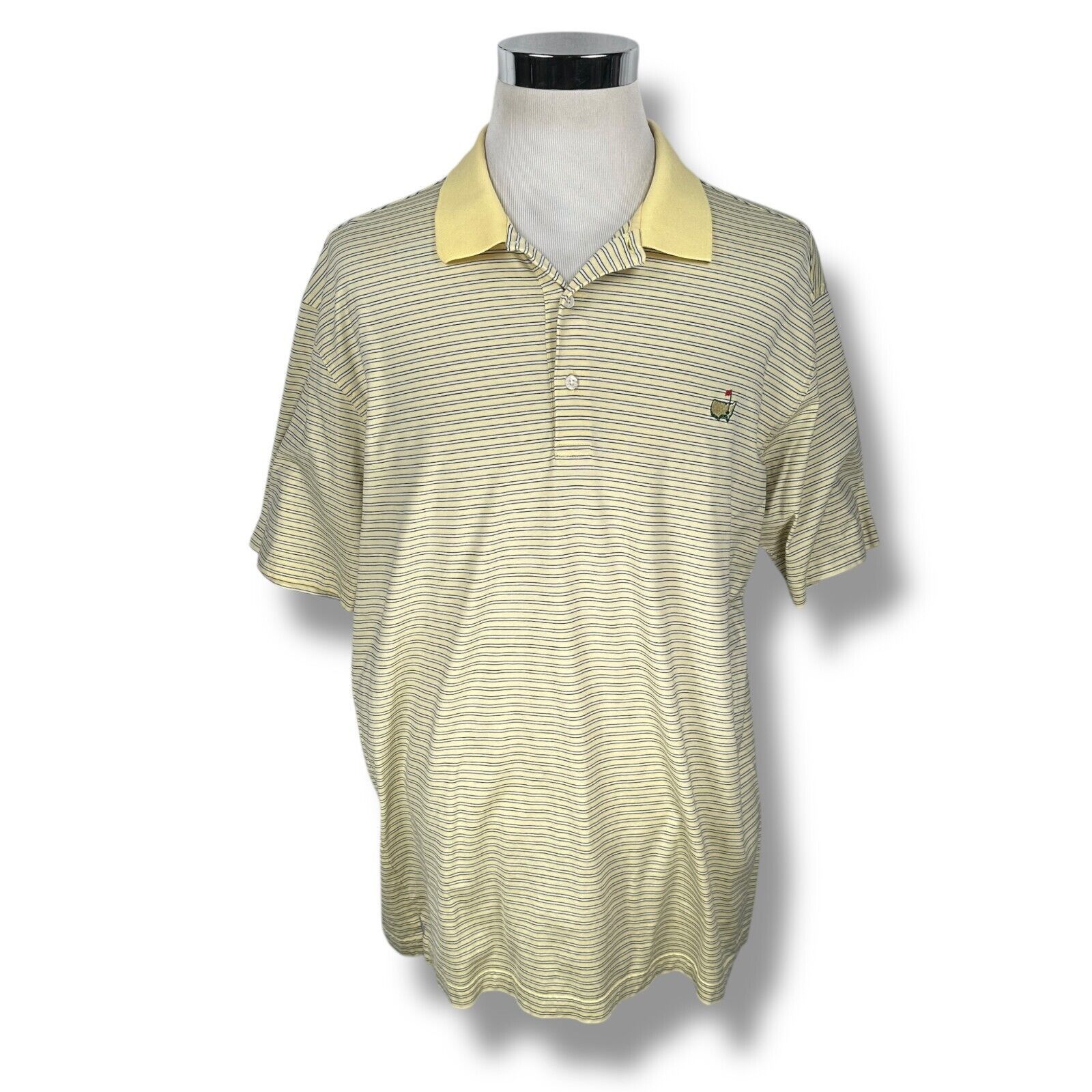 Other Masters Amen Corner Polo Shirt Men’s XL Yellow Striped Size US XL / EU 56 / 4 - 1 Thumbnail