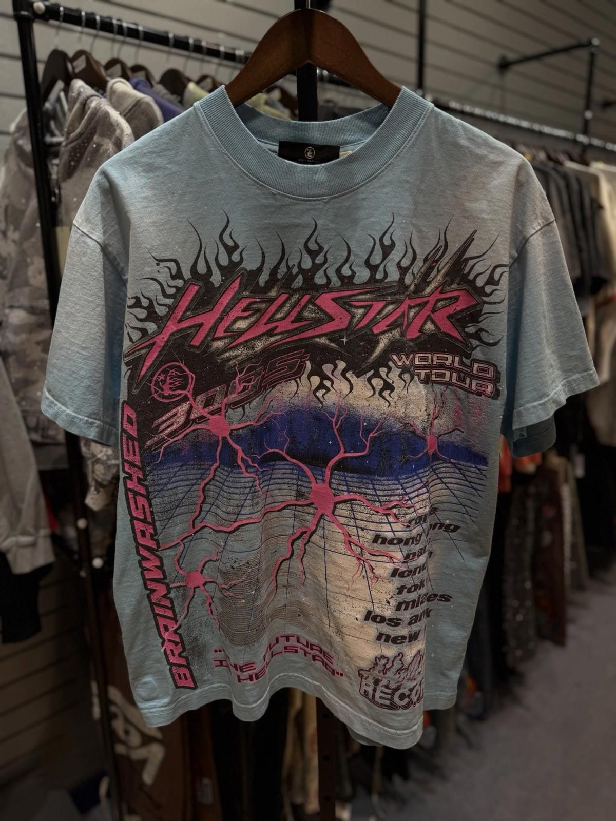 HELLSTAR Hellstar Men's Blue Pink T-Shirt Size (M) 100% Authentic Size US M / EU 48-50 / 2 - 2 Thumbnail