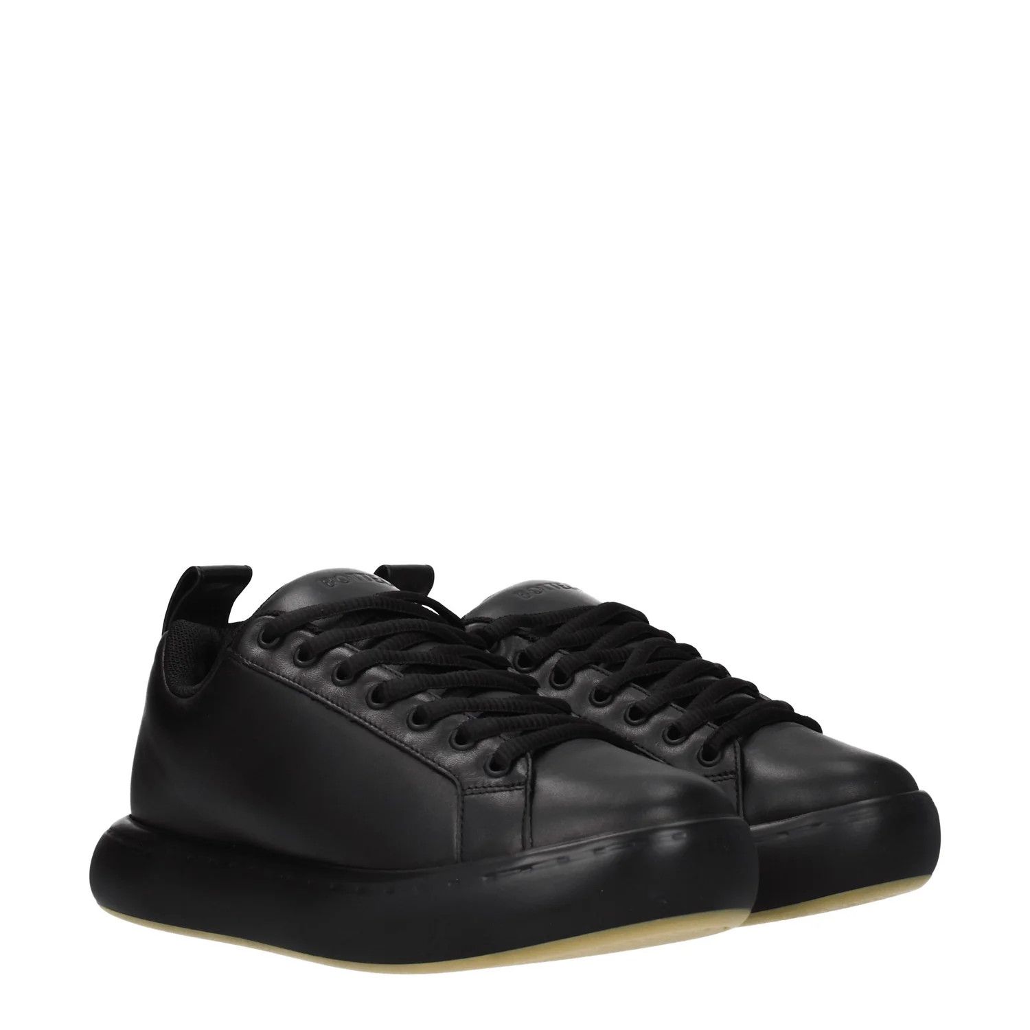 Bottega Veneta ob1o1e0325 Leather Sneakers in Black Size US 7 / EU 40 - 2 Thumbnail