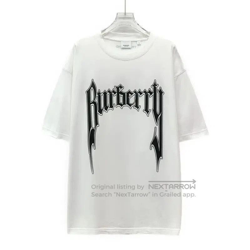 Burberry Burberry White Cotton T-Shirt for Women. Size XL / US 12-14 / IT 48-50 - 1 Thumbnail