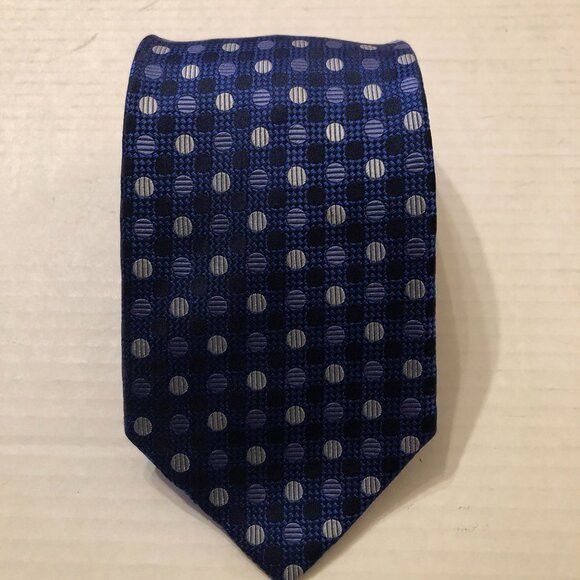 Jhane Barnes JHANE Barnes men's new blue silk tie 3 3/4" X 65" Size ONE SIZE - 2 Thumbnail