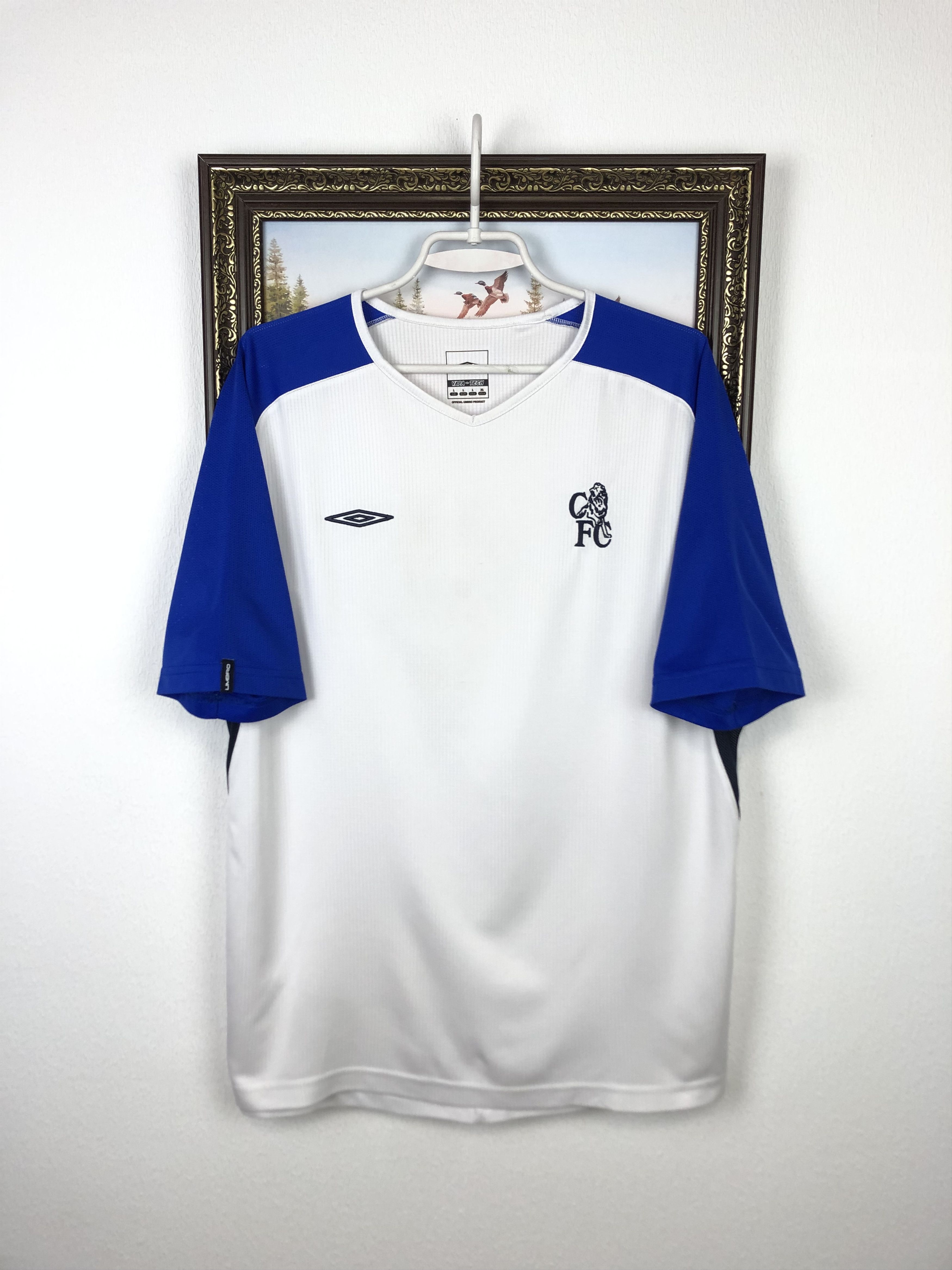 Polo Ralph Lauren Vintage Umbro Chelsea Football Train Shirt Soccer Jersey Size US L / EU 52-54 / 3 - 1 Thumbnail