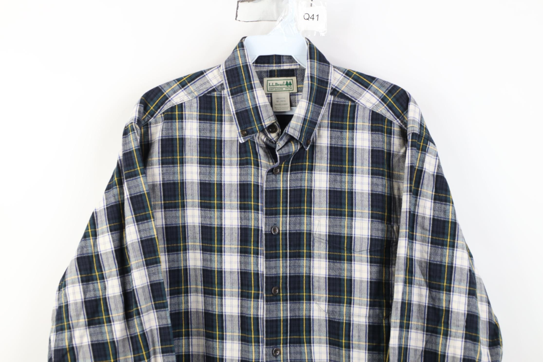 L.L. Bean Vintage 90s LL Bean Flannel Collared Button Down Shirt Plaid Size US M / EU 48-50 / 2 - 2 Thumbnail