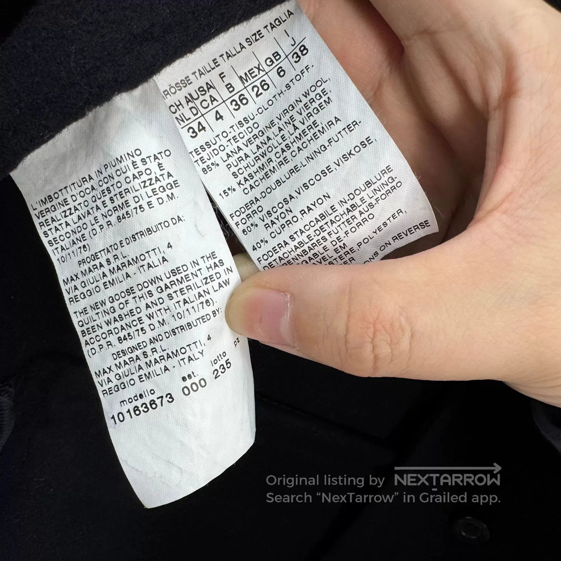 Other maxmara black cashmere coat in size 38. Size US M / EU 48-50 / 2 - 6 Thumbnail