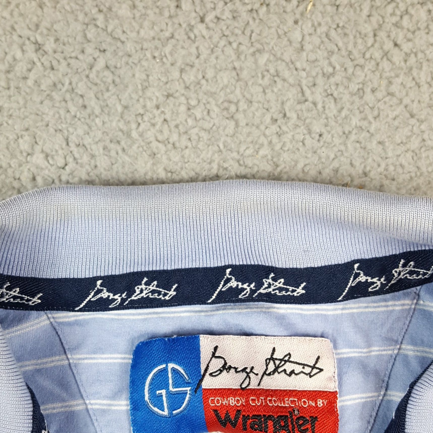 Wrangler VINTAGE Wrangler George Strait Men's Shirt Short Sleeve Cotton Blue 90s Western Collared Shirt S Men Size US S / EU 44-46 / 1 - 5 Thumbnail