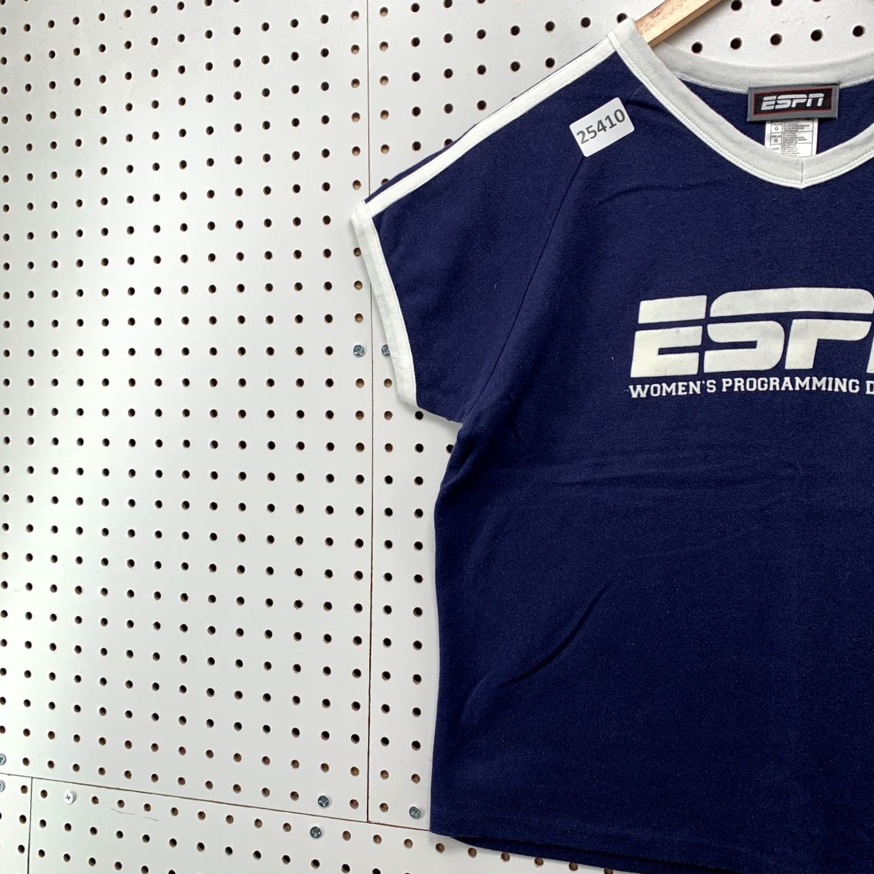 Spell VINTAGE ESPN Shirt Womens L Blue Whit Spell Out Ladies Top 5x22 Size L / US 10 / IT 46 - 3 Thumbnail