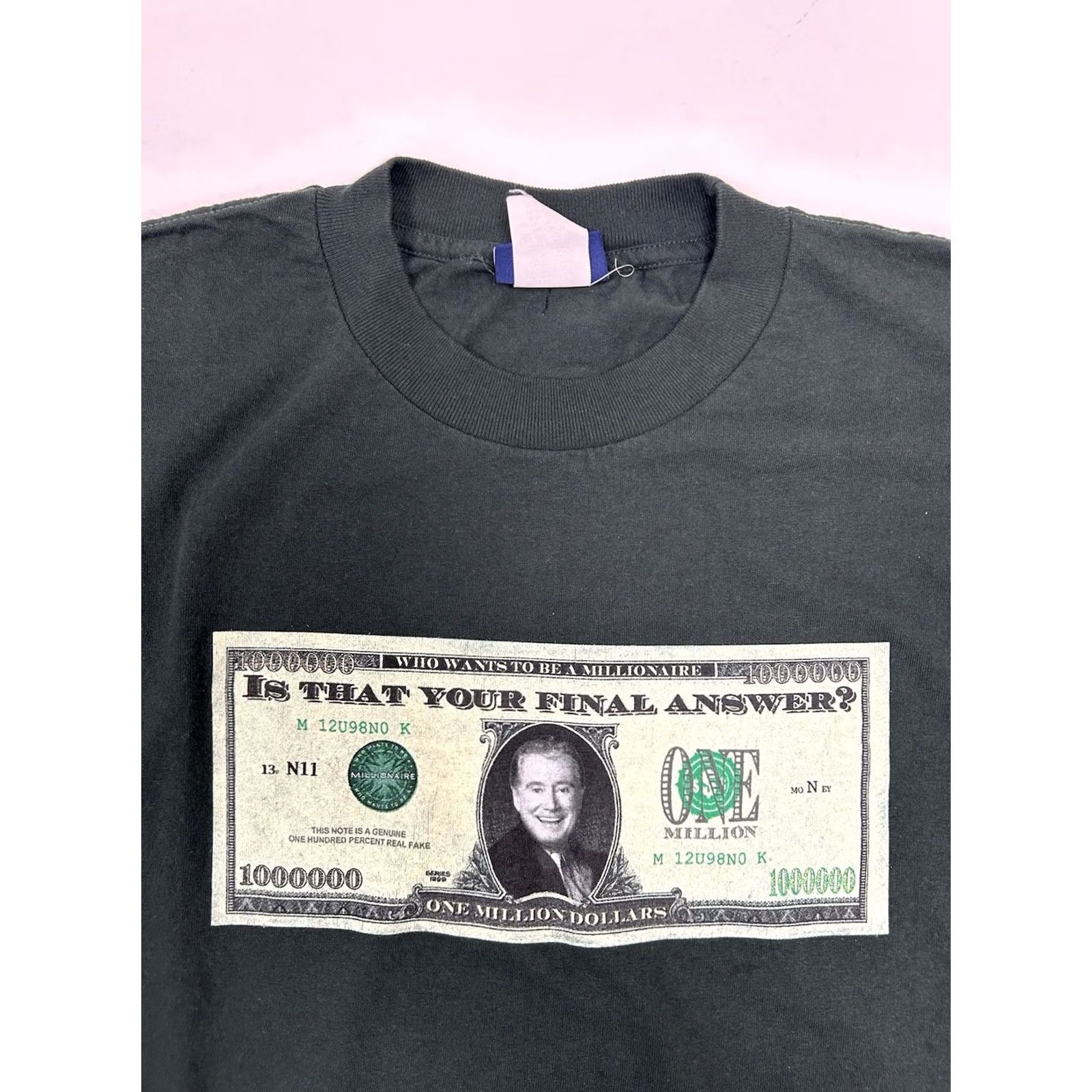 Vintage VINTAGE Who Wants To Be A Millionaire Shirt Regis Philbin XL Green 90s TV Show Promo Tee Size US XL / EU 56 / 4 - 3 Thumbnail