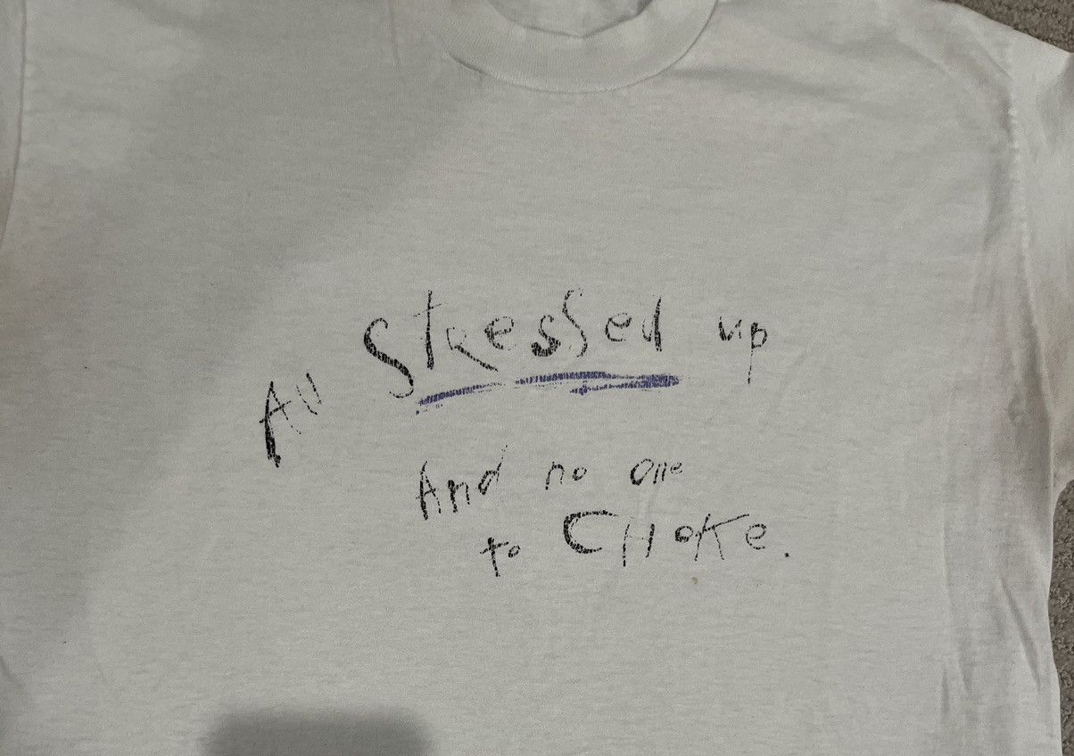 Vintage Vintage All Stressed Quote Rare Niche Art Tee Size US L / EU 52-54 / 3 - 3 Thumbnail