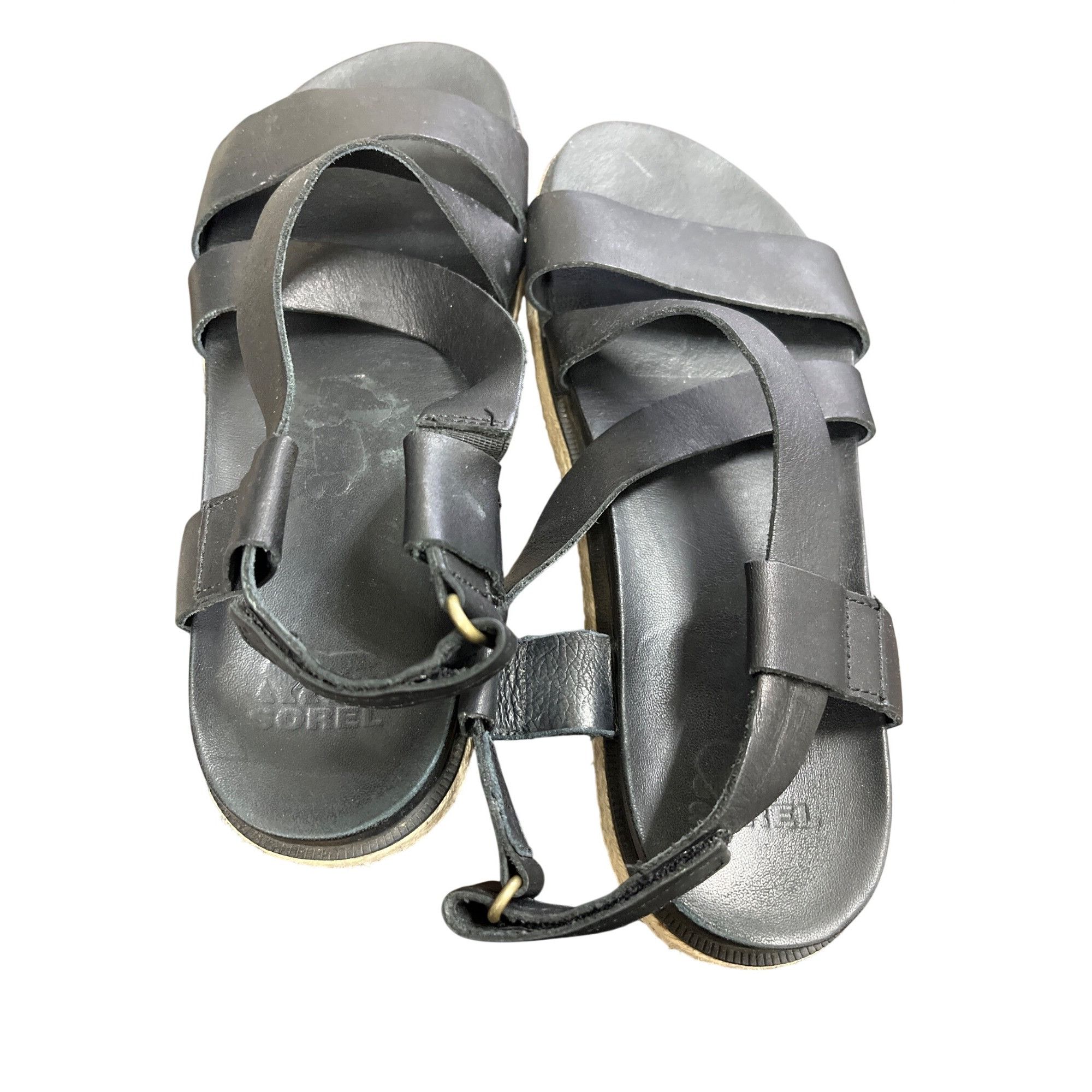 SOREL Sorel wms black leather open toe casual sandals shoes sz8 SK Size US 8 / IT 38 - 15 Thumbnail