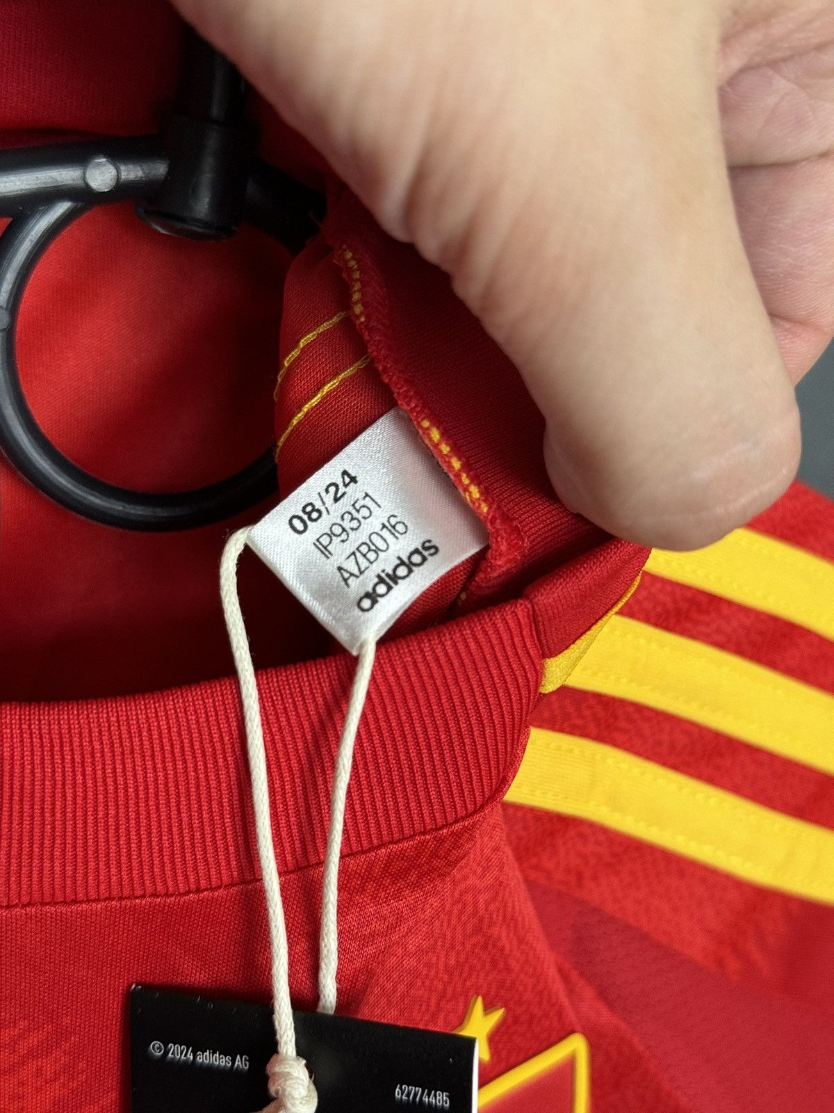 Adidas KIDS New Spain National Team 2024 Home Football Jersey Size US XS / EU 42 / 0 - 7 Thumbnail
