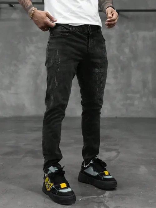 Slim ripped skinny jeans Korean DRIP
