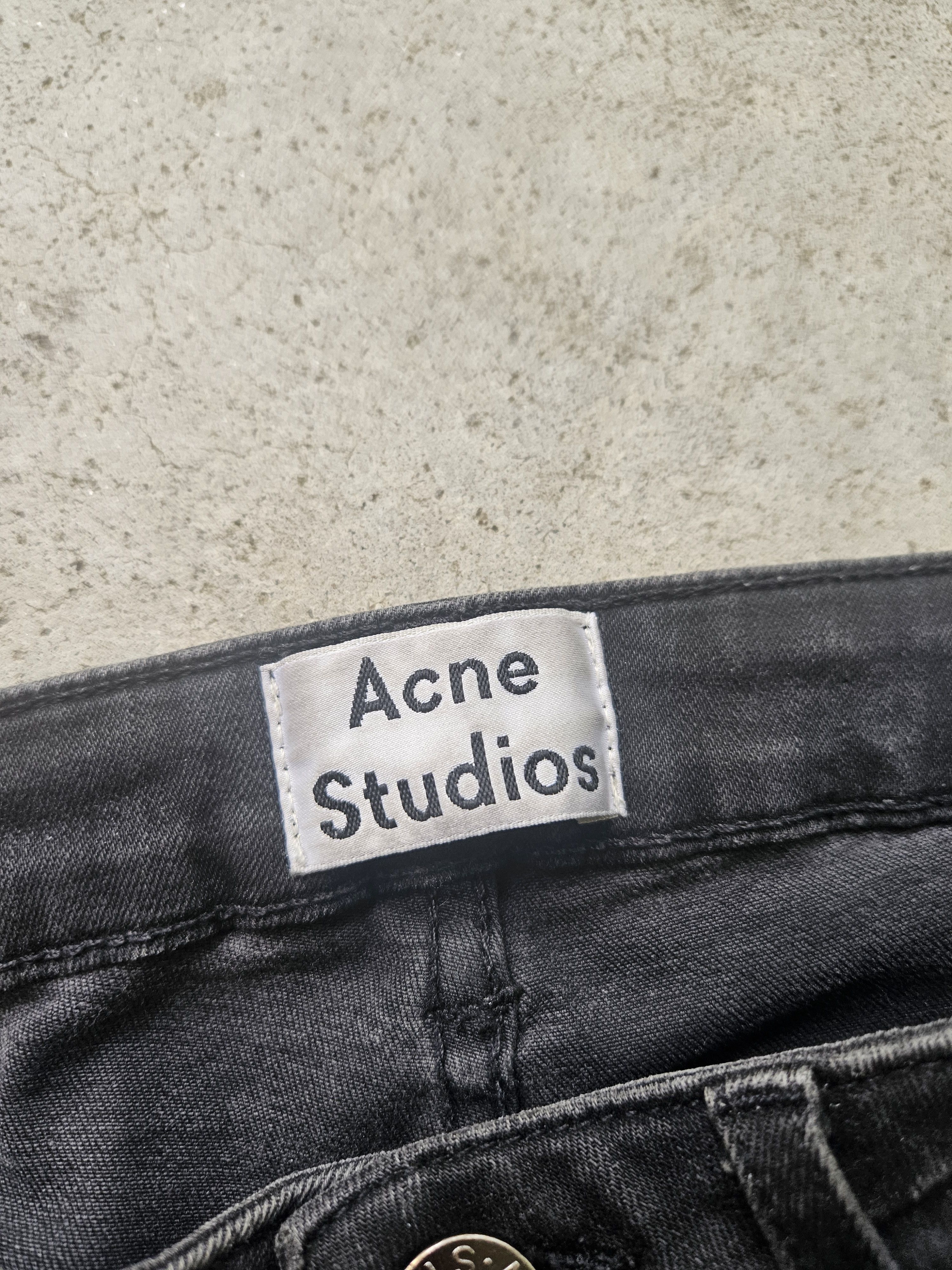 Acne Studios Skin 5 Used Black Skinny Denim Jeans Size US 27 - 6 Thumbnail