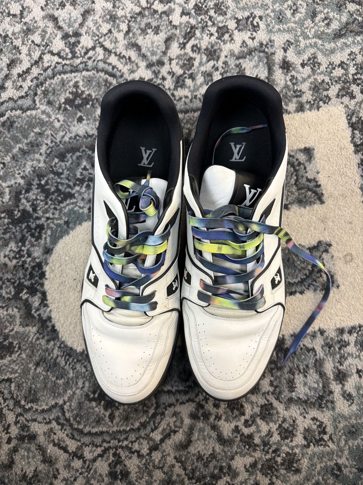 Louis Vuitton Louis Vuitton Trainer white black multicolor lace Size US 12 / EU 45 - 3 Thumbnail