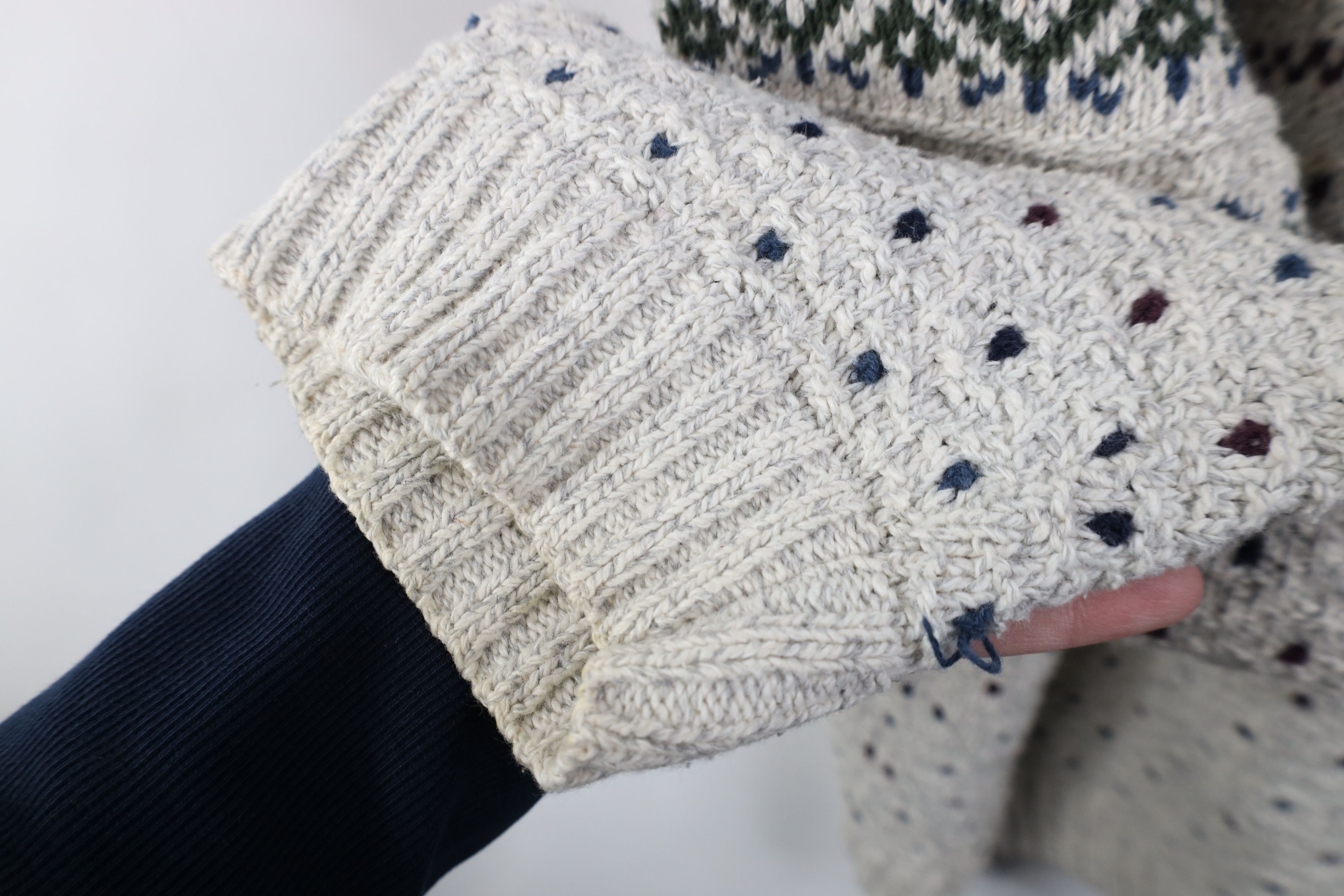 Vintage Vintage 90s Streetwear Fair Isle Knit Henley Sweater USA Size US XXL / EU 58 / 5 - 8 Thumbnail