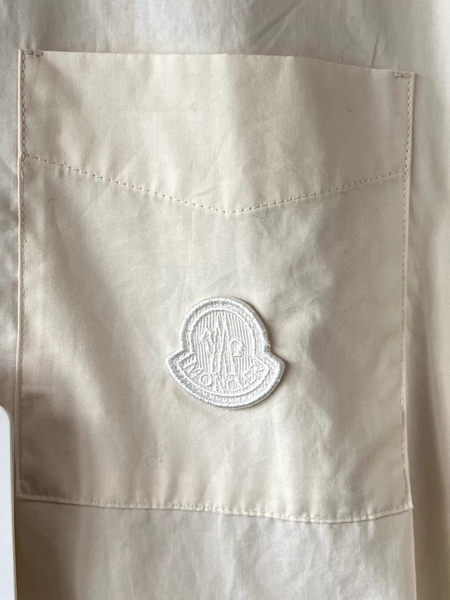 Moncler Moncler Women's Ivory 38 Long Sleeve Shirt Relaxed Zipper Size S / US 4 / IT 40 - 5 Thumbnail