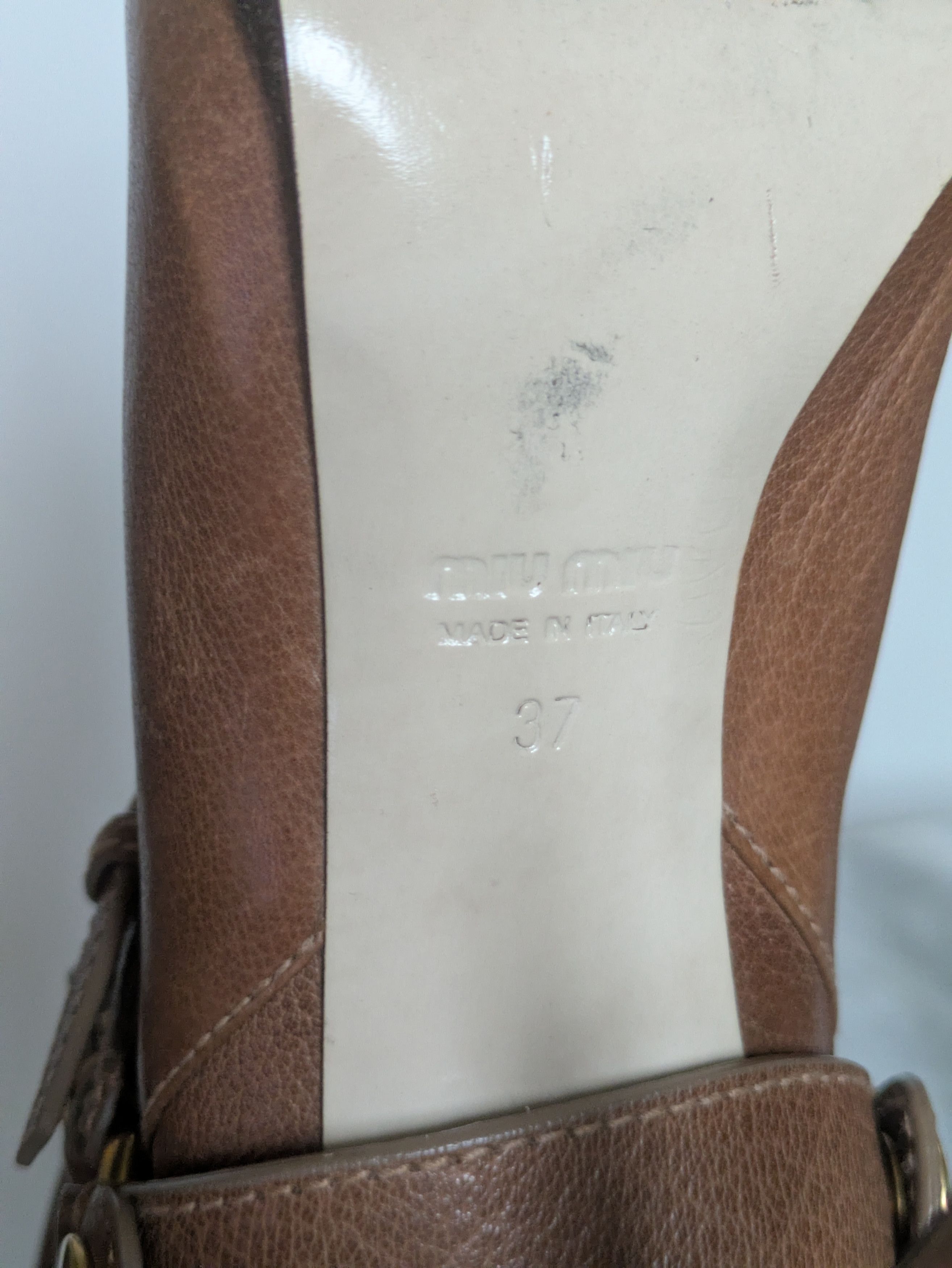 Miu Miu Miu Miu tan soft leather biker-style heeled boots Size US 5.5 / IT 35.5 - 7 Thumbnail