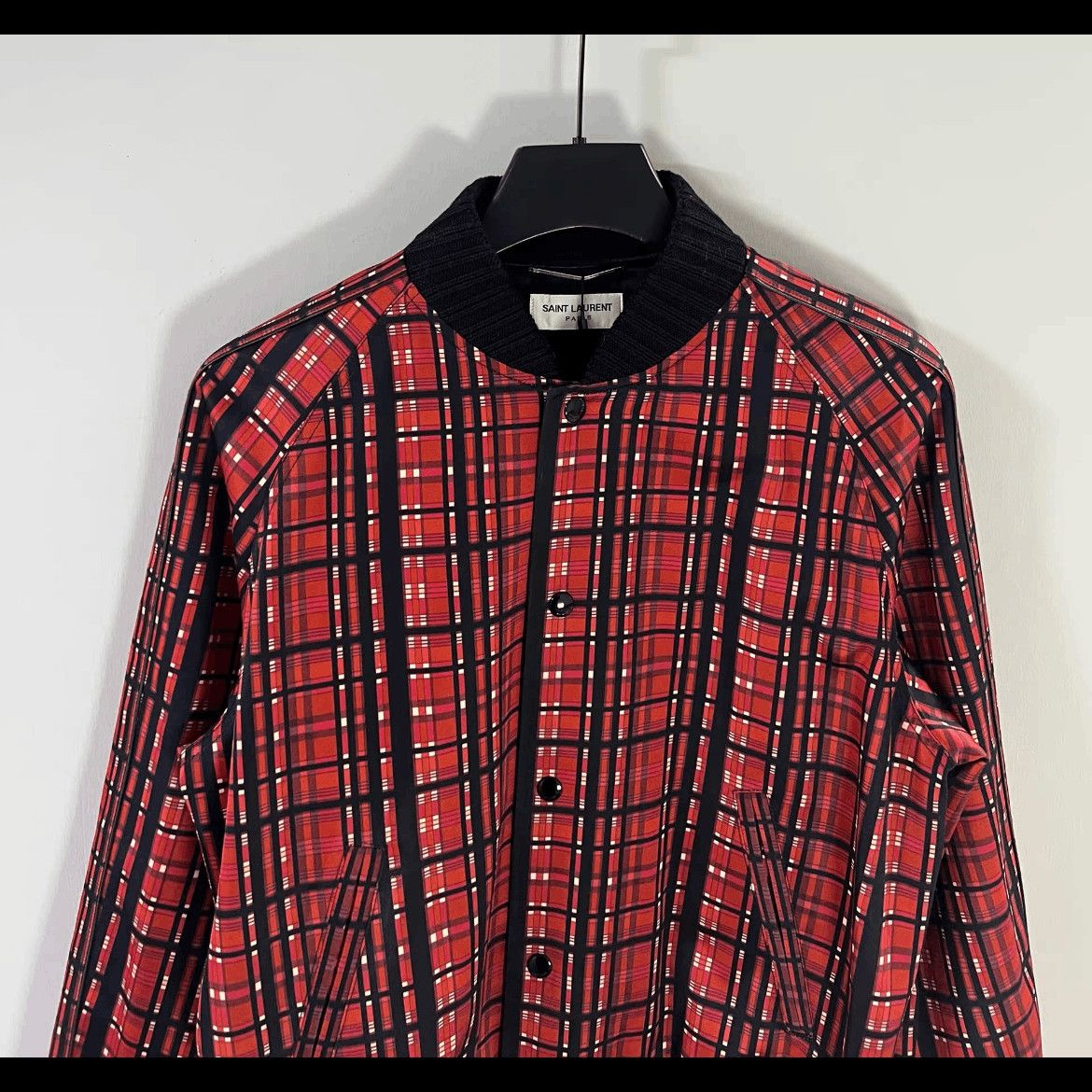 Saint Laurent Paris Sz 45 Saint Laurent Paris Plaid Teddy Jacket-2508 Size US S / EU 44-46 / 1 - 3 Thumbnail