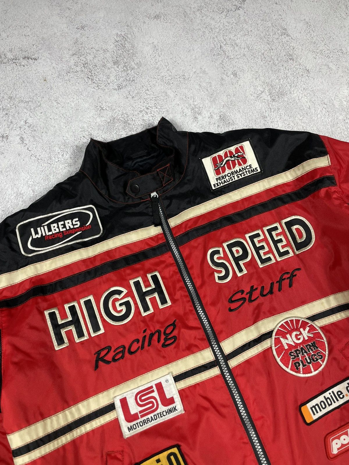 Vintage High Speed Vintage Racing Moto Jacket Big Logo M Size US M / EU 48-50 / 2 - 4 Thumbnail