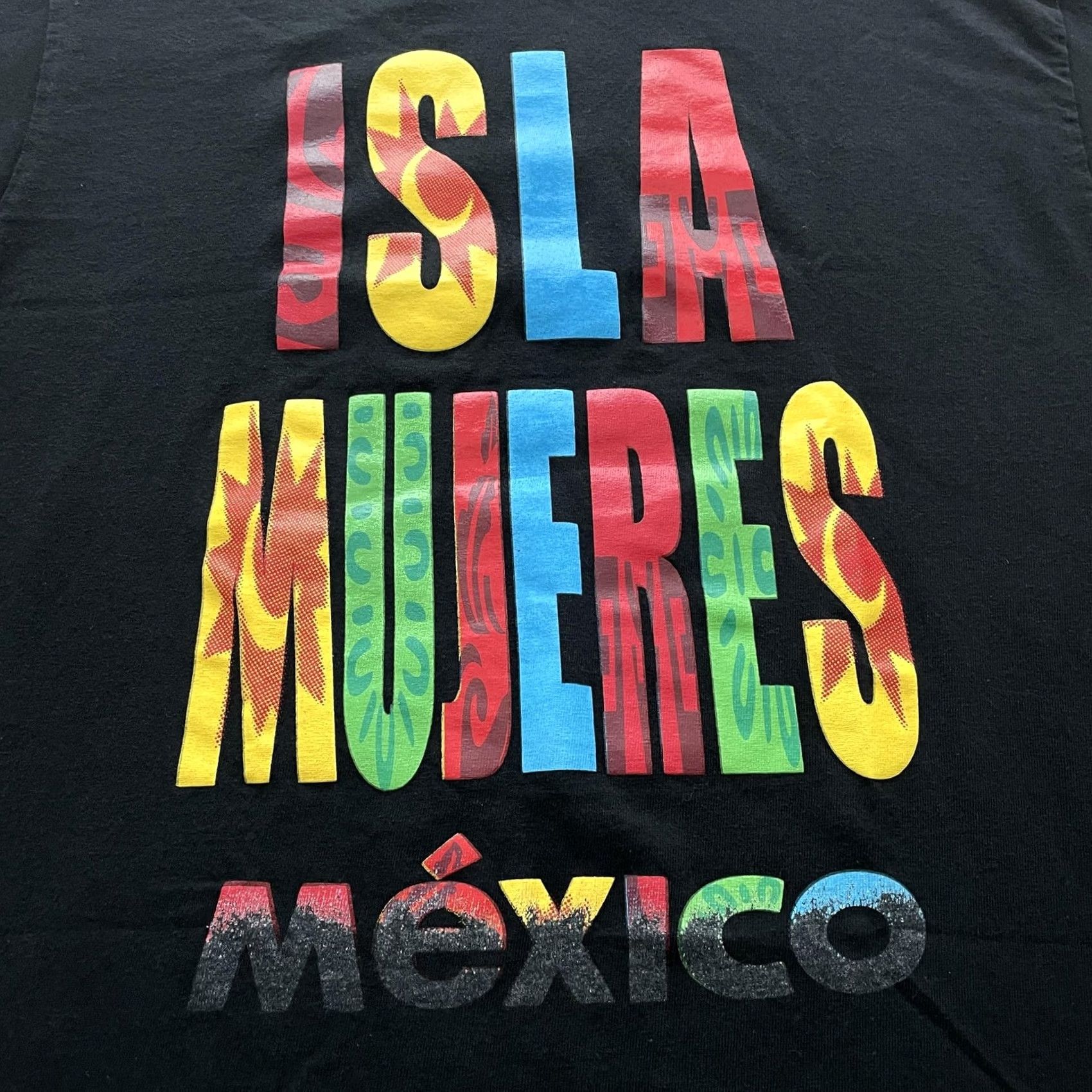 Vintage Isla Mujeres Shirt Mens M Black Mexico Souvenir Graphic Tee Yazbek Heavyweight Size US M / EU 48-50 / 2 - 2 Thumbnail