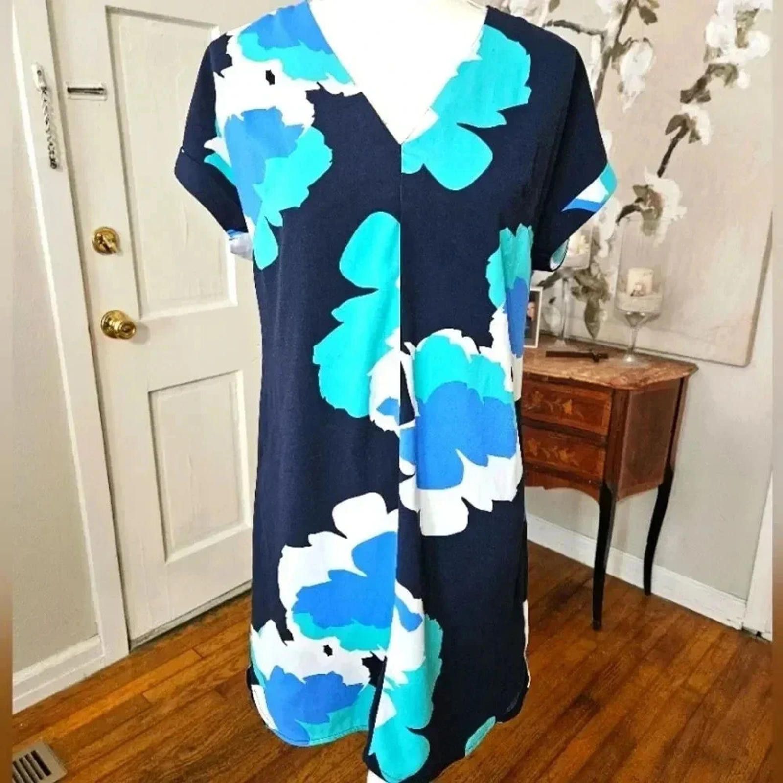 Designer A New Day Floral Print Shift Dress - Perfect for Summer! #42 Size XS / US 0-2 / IT 36-38 - 1 Thumbnail