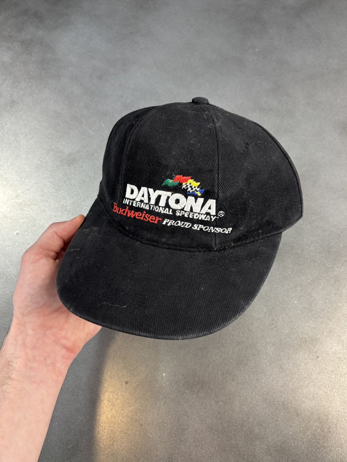 NASCAR Vintage Nascar Hat 90s 2000s Baseball Cap Daytona Budweiser Size ONE SIZE - 1 Thumbnail