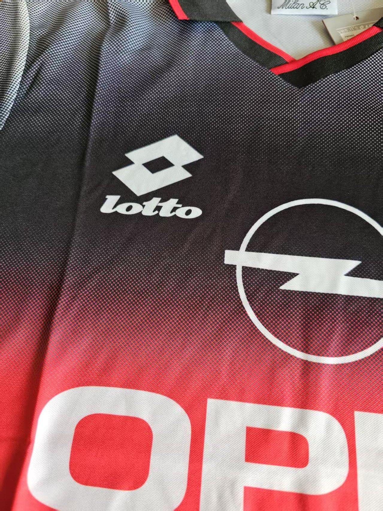 Lotto Sport 1995 1996 AC Milan Jersey Black Size US XXL / EU 58 / 5 - 5 Thumbnail