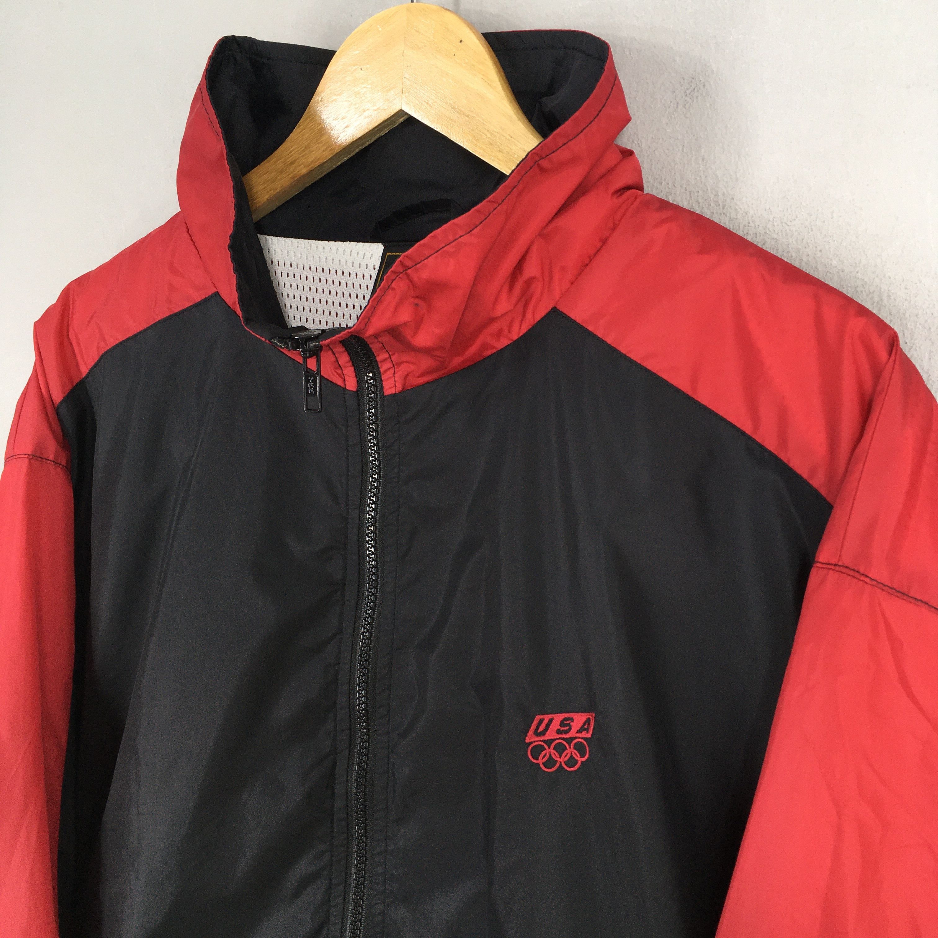 USA Olympics Vintage 1996 Usa Olympics Black Windbreaker Jacket Large Size US L / EU 52-54 / 3 - 3 Thumbnail
