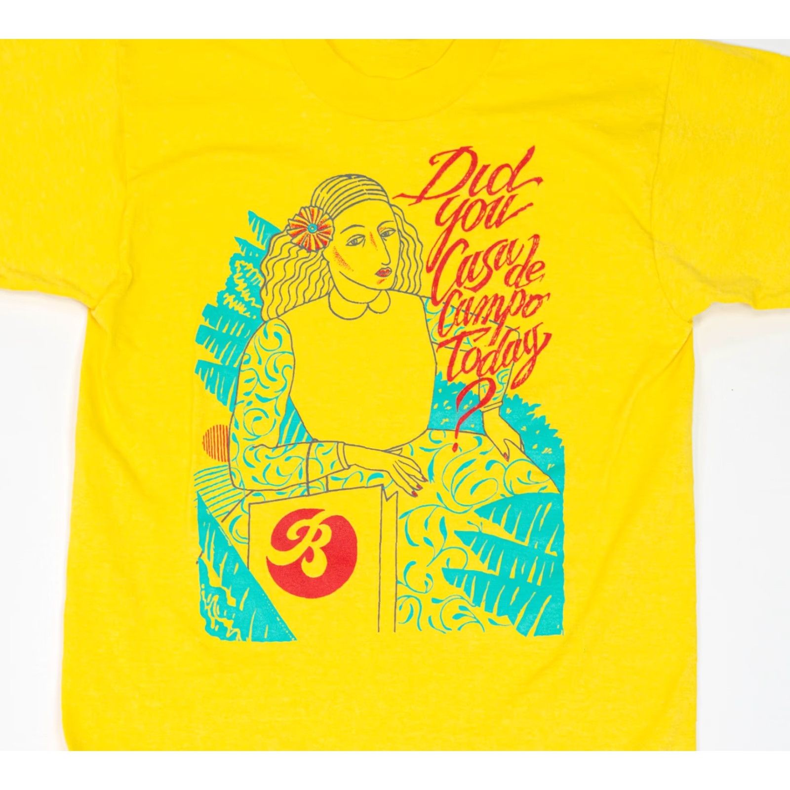Vintage VINTAGE Screen Star T-Shirt Mens Short Sleeve Crew Neck 1990s 80s Art Yellow M Size US M / EU 48-50 / 2 - 2 Thumbnail