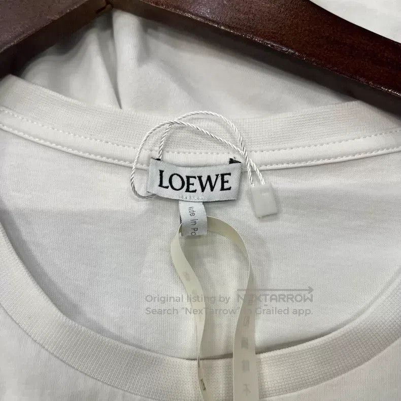 Loewe Loewe White Short-sleeve with Small Logo Size XS / US 0-2 / IT 36-38 - 3 Thumbnail
