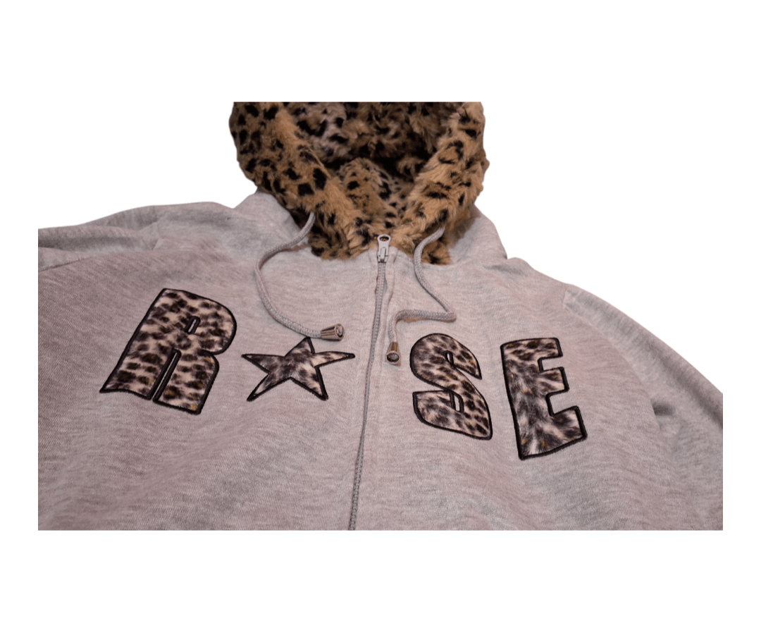Japanese Brand Rose fan fan Leopard fur zip hoodie LGB Style Size US L / EU 52-54 / 3 - 3 Thumbnail