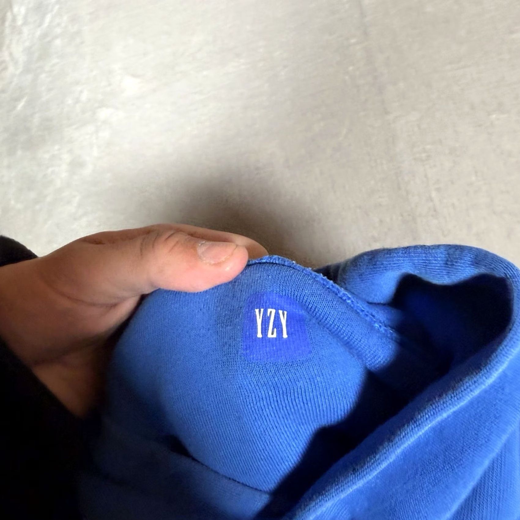 Gap VINTAGE Yeezy Gap Hoodie Mens Small Blue Unreleased Double Layer Boxy Sweatshirt Size US S / EU 44-46 / 1 - 4 Thumbnail