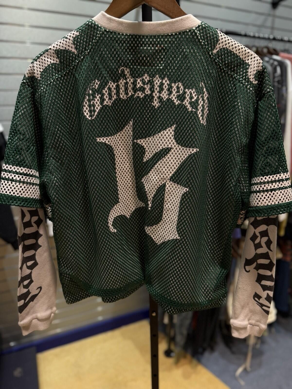 Godspeed God Speed TD Green Yellow White Layered jersey Size (Small) Size ONE SIZE - 7 Thumbnail