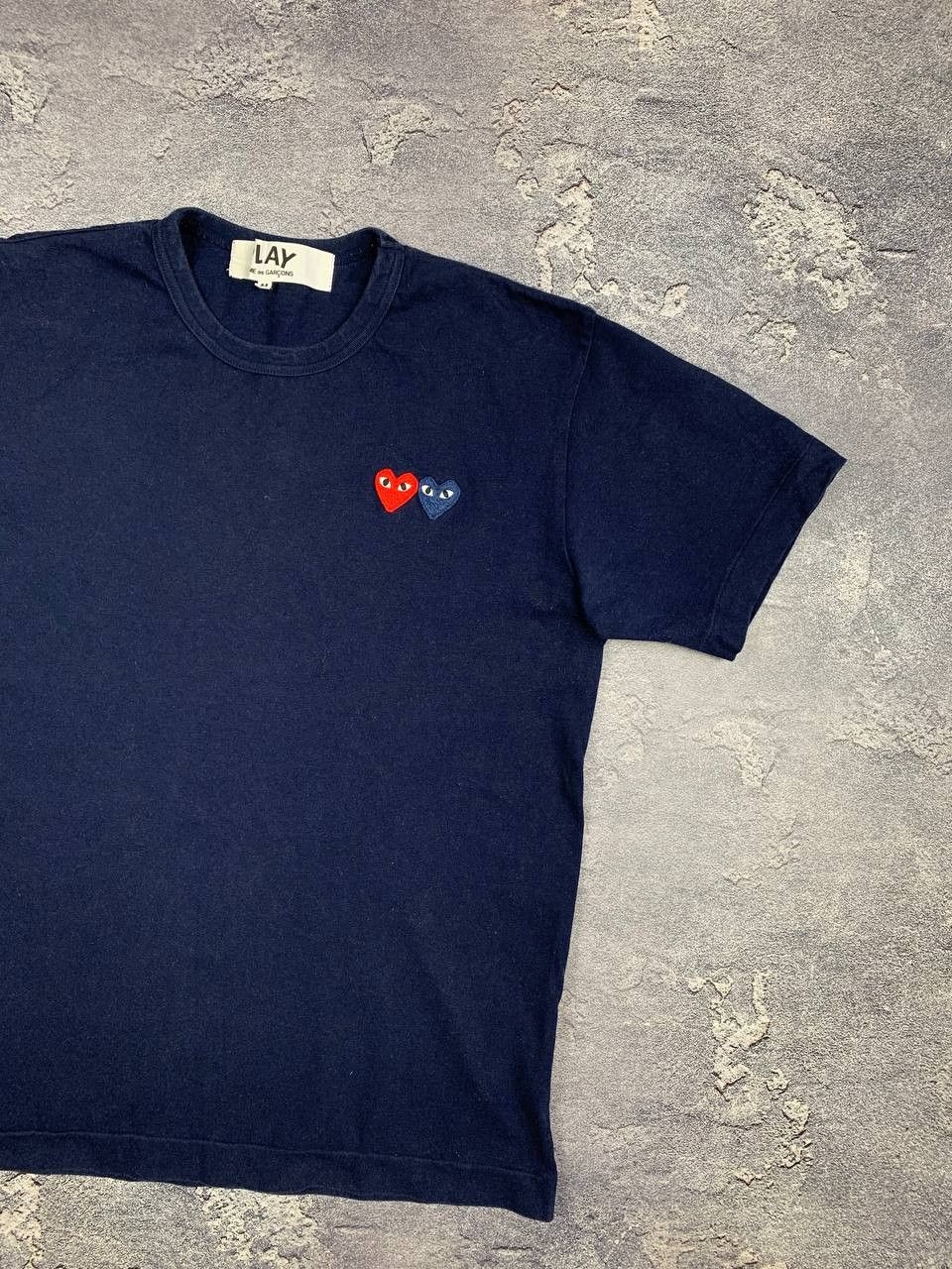 Comme des Garcons Comme des Garçons PLAY Navy Blue Double Heart Patch Japan Size US M / EU 48-50 / 2 - 3 Thumbnail