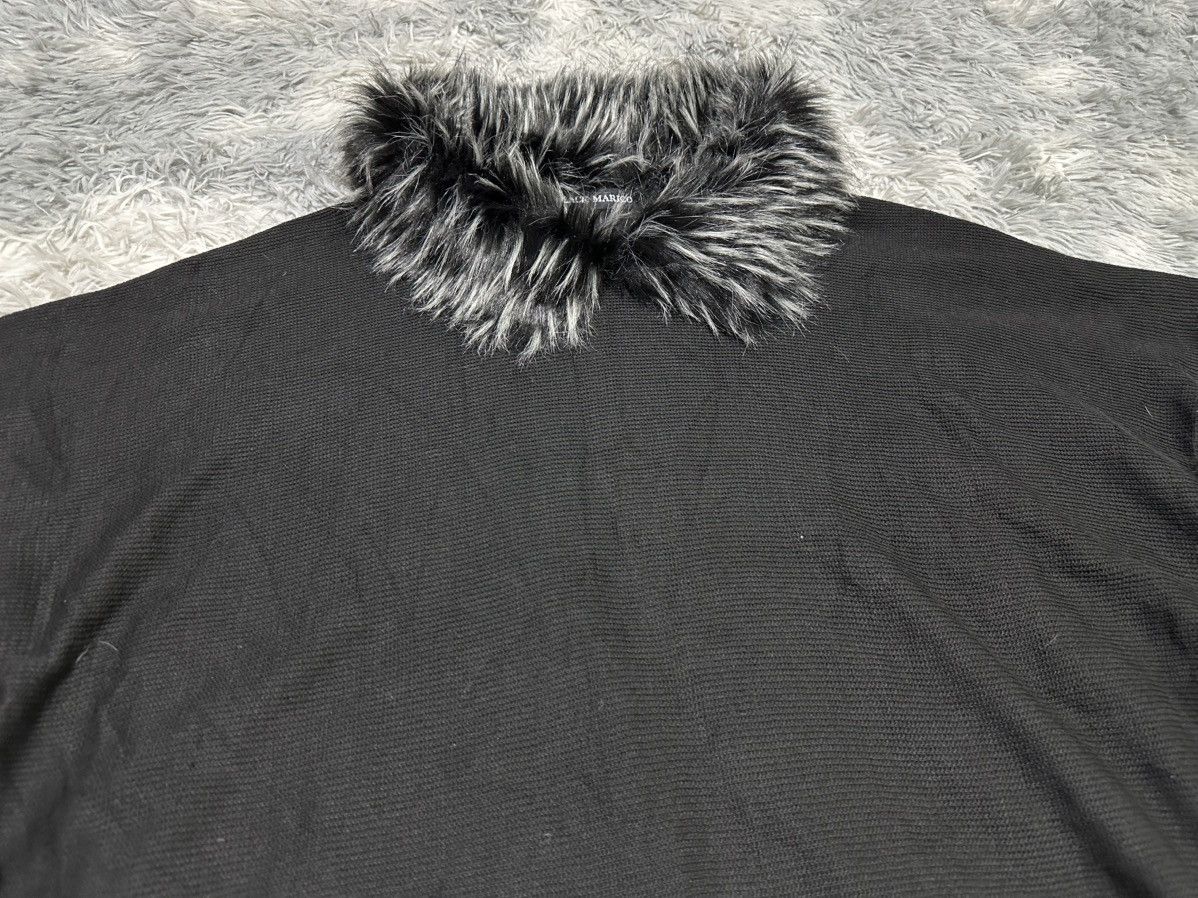 If Six Was Nine 🔥Sick Y2K Black Marico Fur Poncho Pom Pom Capes Vkei Punk Size US XL / EU 56 / 4 - 3 Thumbnail