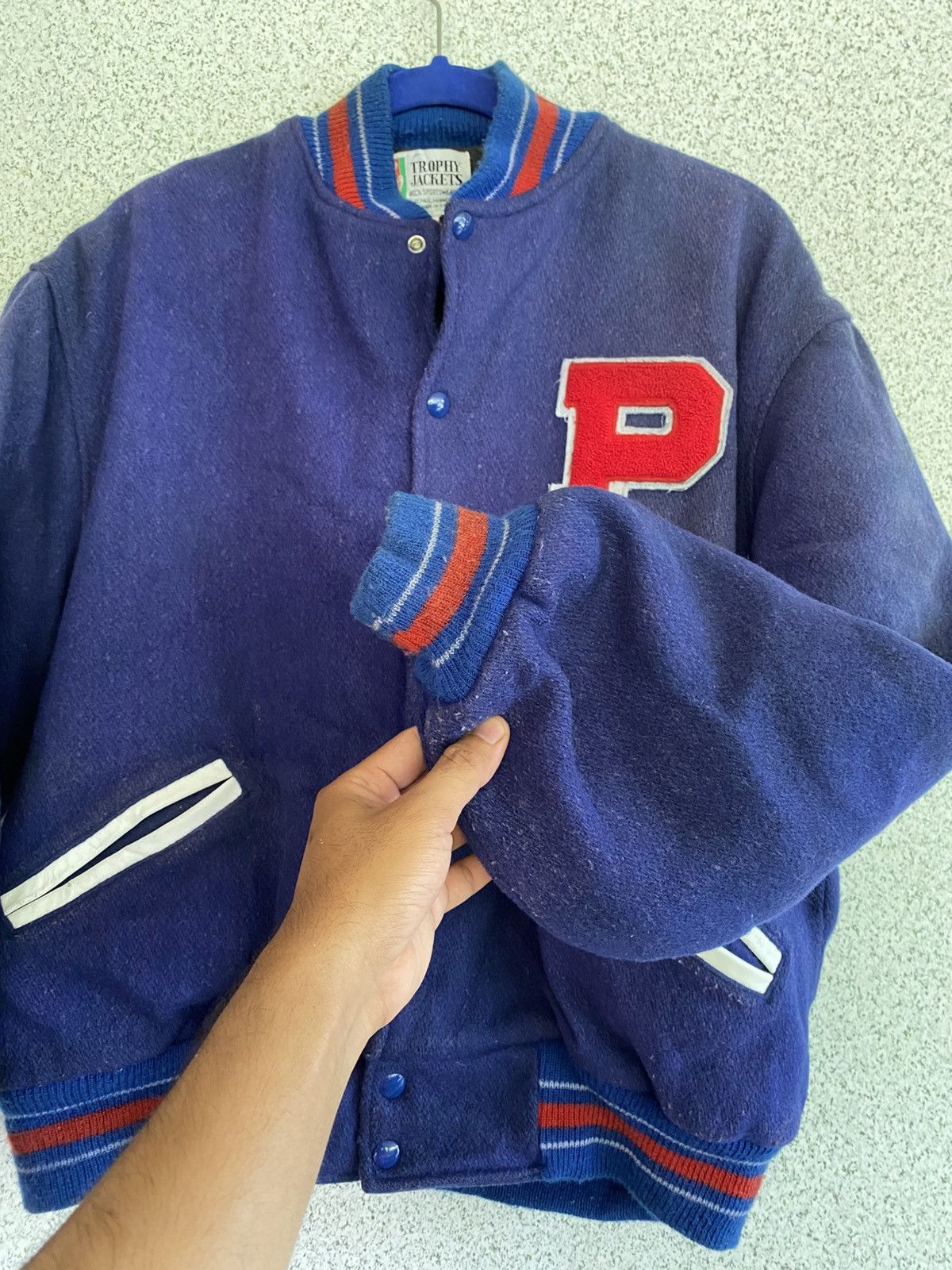 Pepsi VINTAGE Pepsi Cola Varsity Jacket 100 cotton Wool 🔥 Size US M / EU 48-50 / 2 - 9 Thumbnail