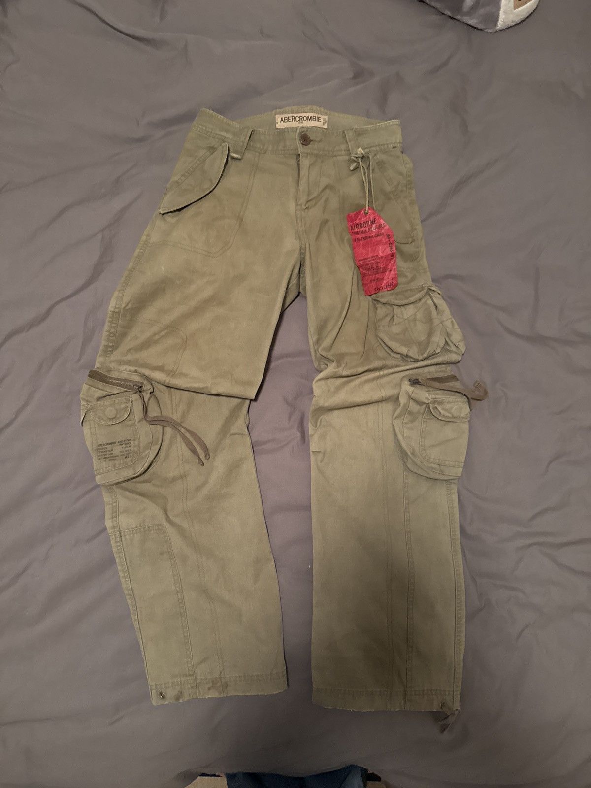 Abercrombie & Fitch × Vintage Abercrombie & Fitch 6oz Airborne Cargo Fatigues Size US 29 - 1 Thumbnail