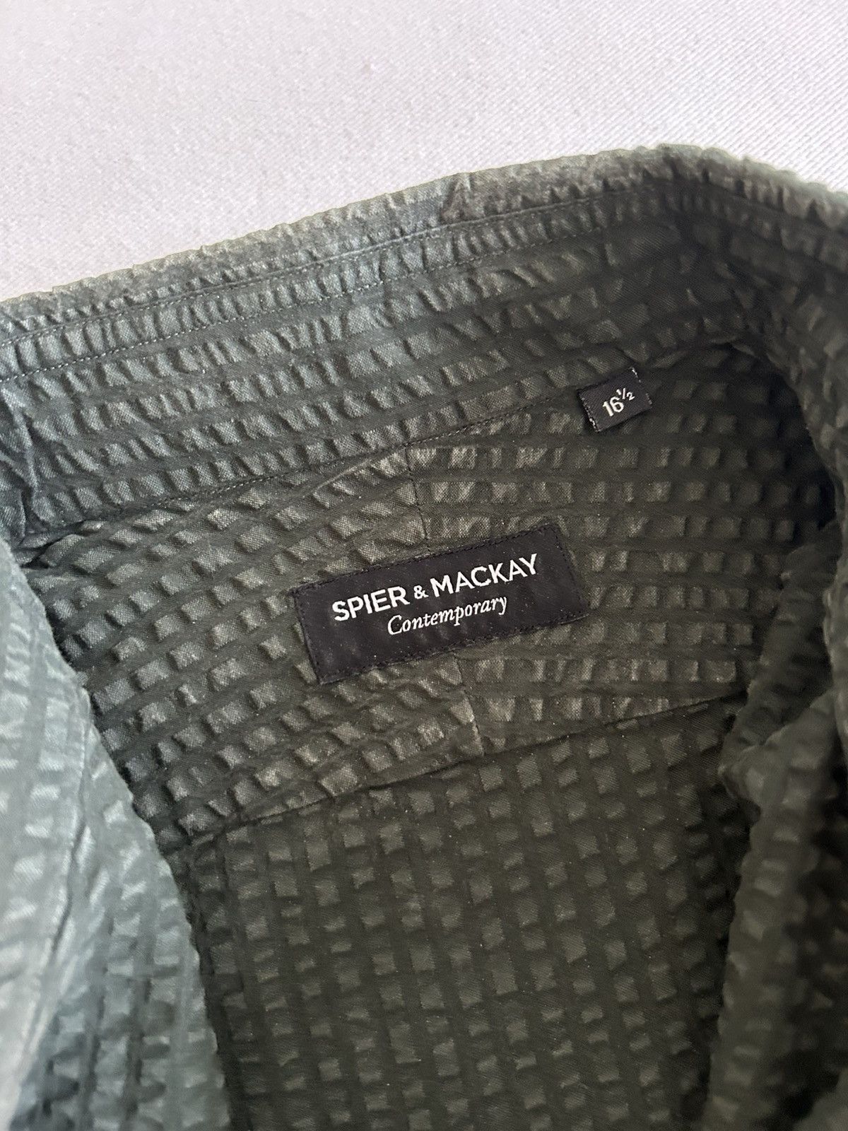 Spier & Mackay Green Spier Mackay seersucker button down Size US L / EU 52-54 / 3 - 4 Thumbnail